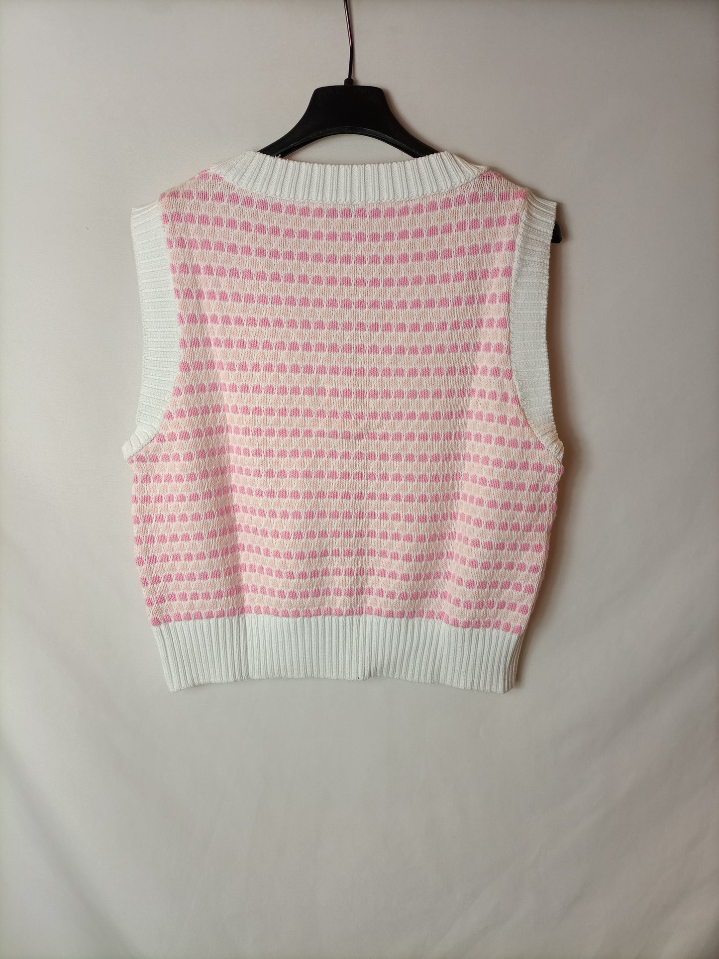 STRADIVARIUS. Chaleco estampado rosas T.xs