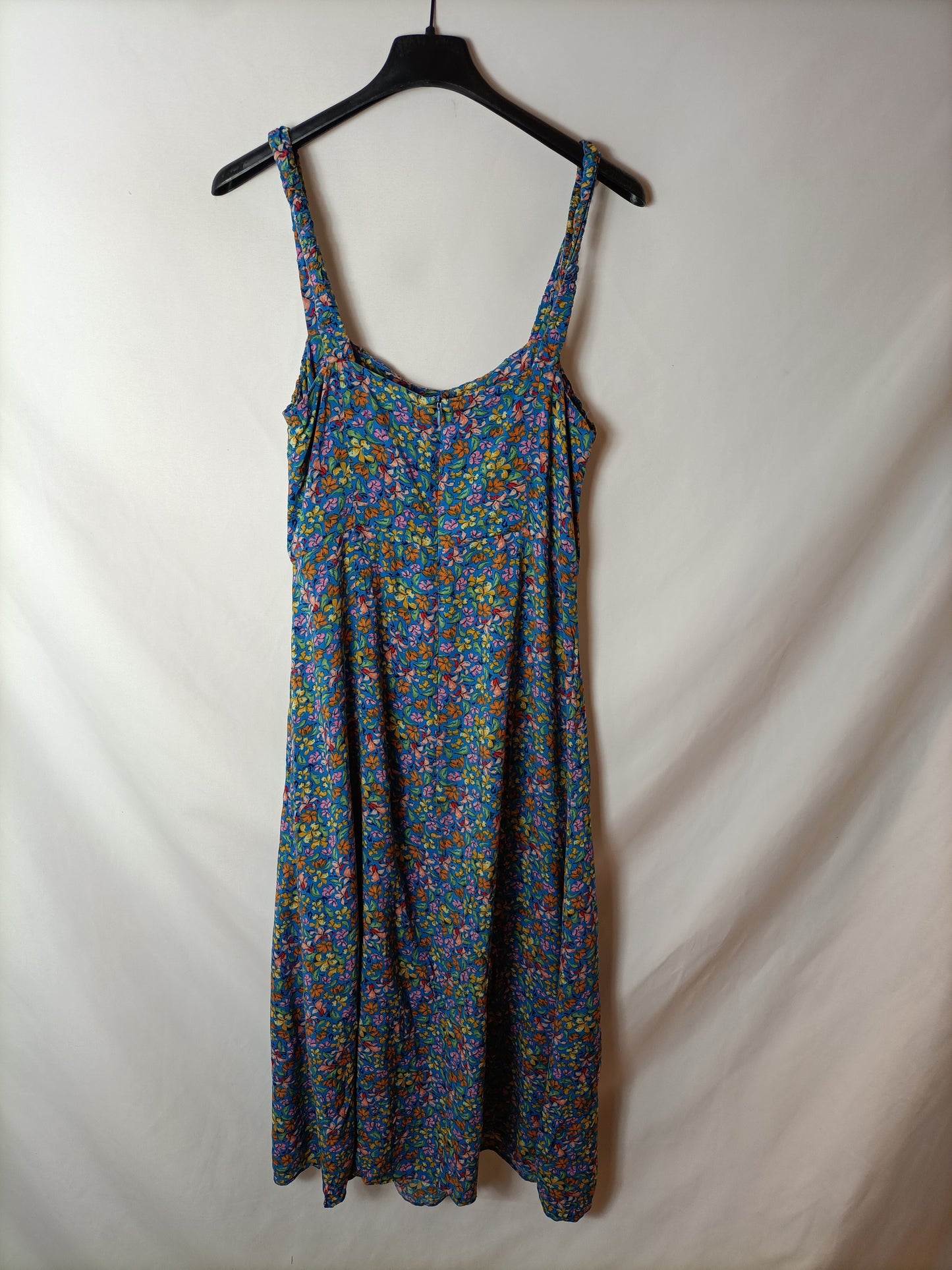 ZARA. Vestido midi flores T.s