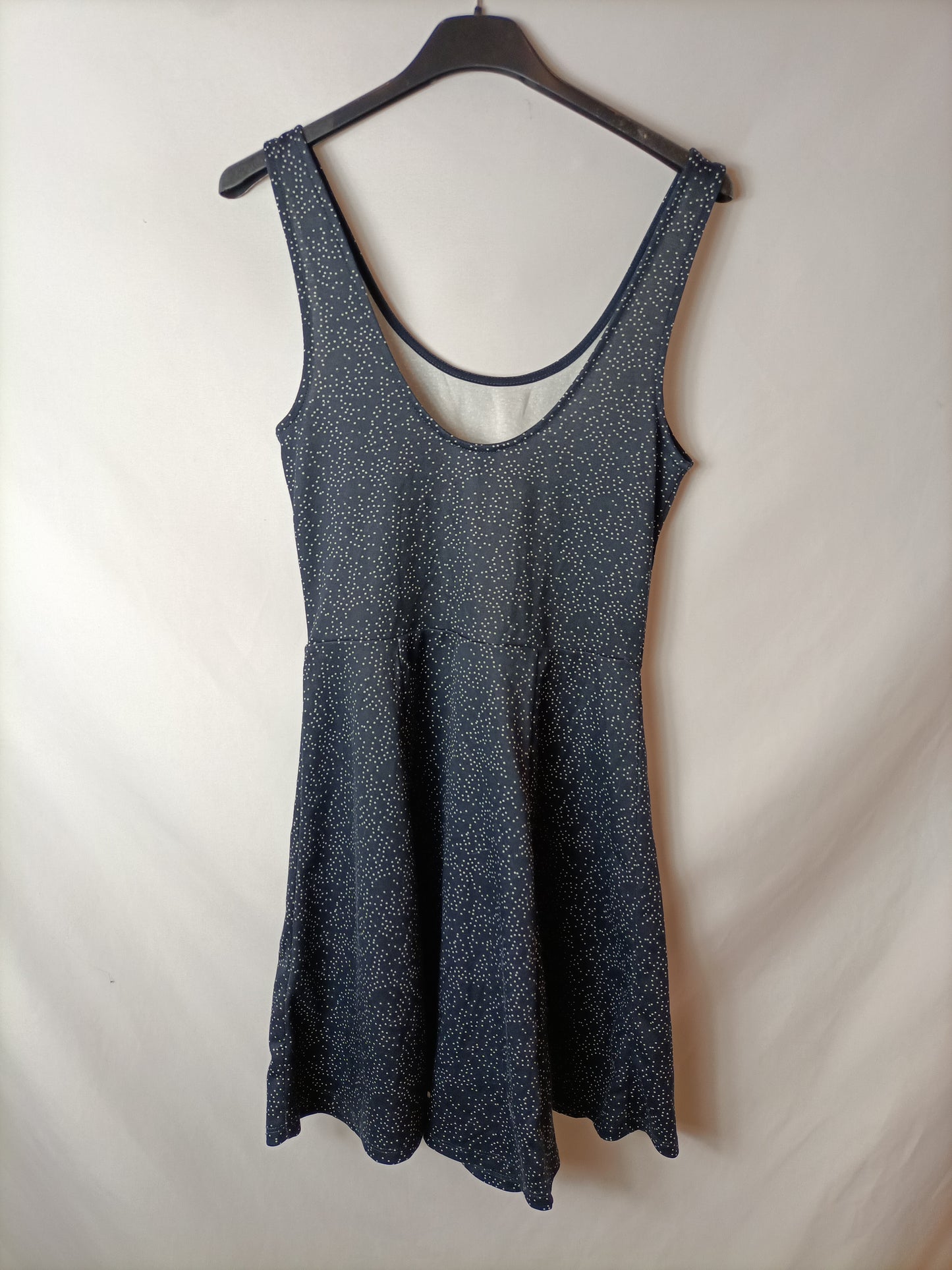 H&M. Vestido mini lunares azul. T S