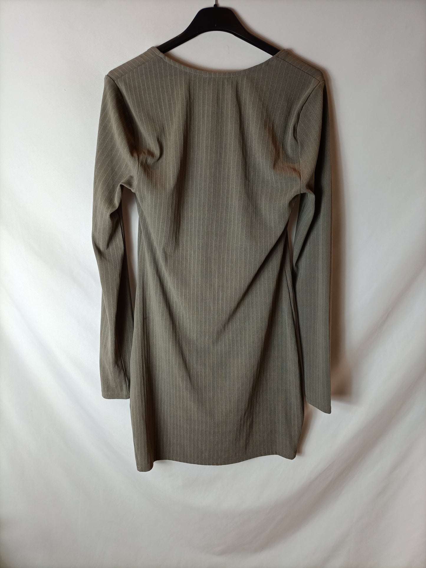 CAMILA COHELO. Ribbed beige dress Tm