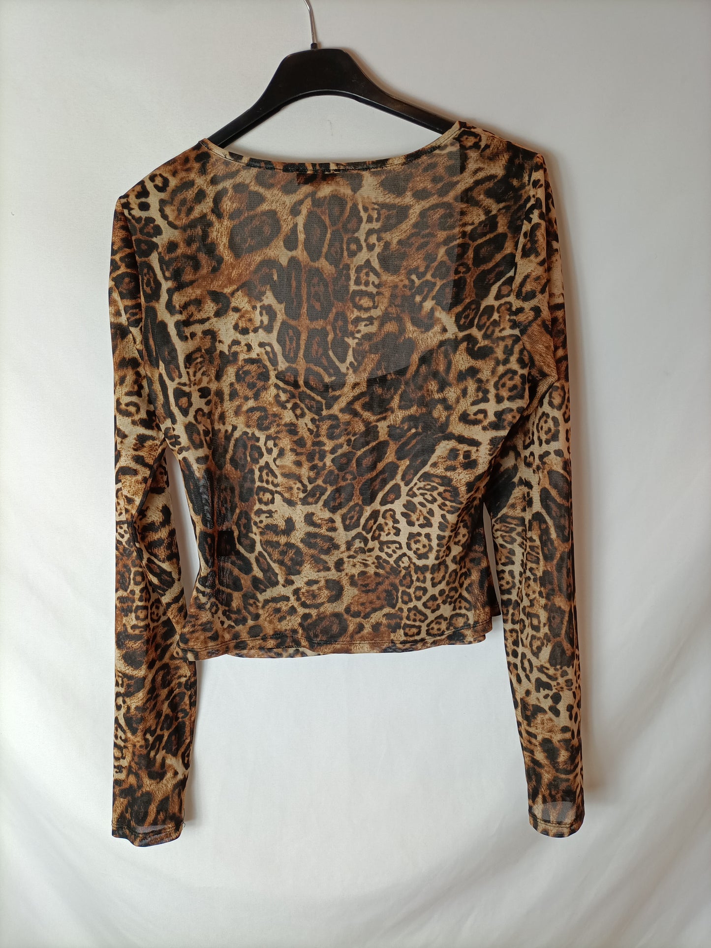 NBD. Semi-sheer animal print top. TM