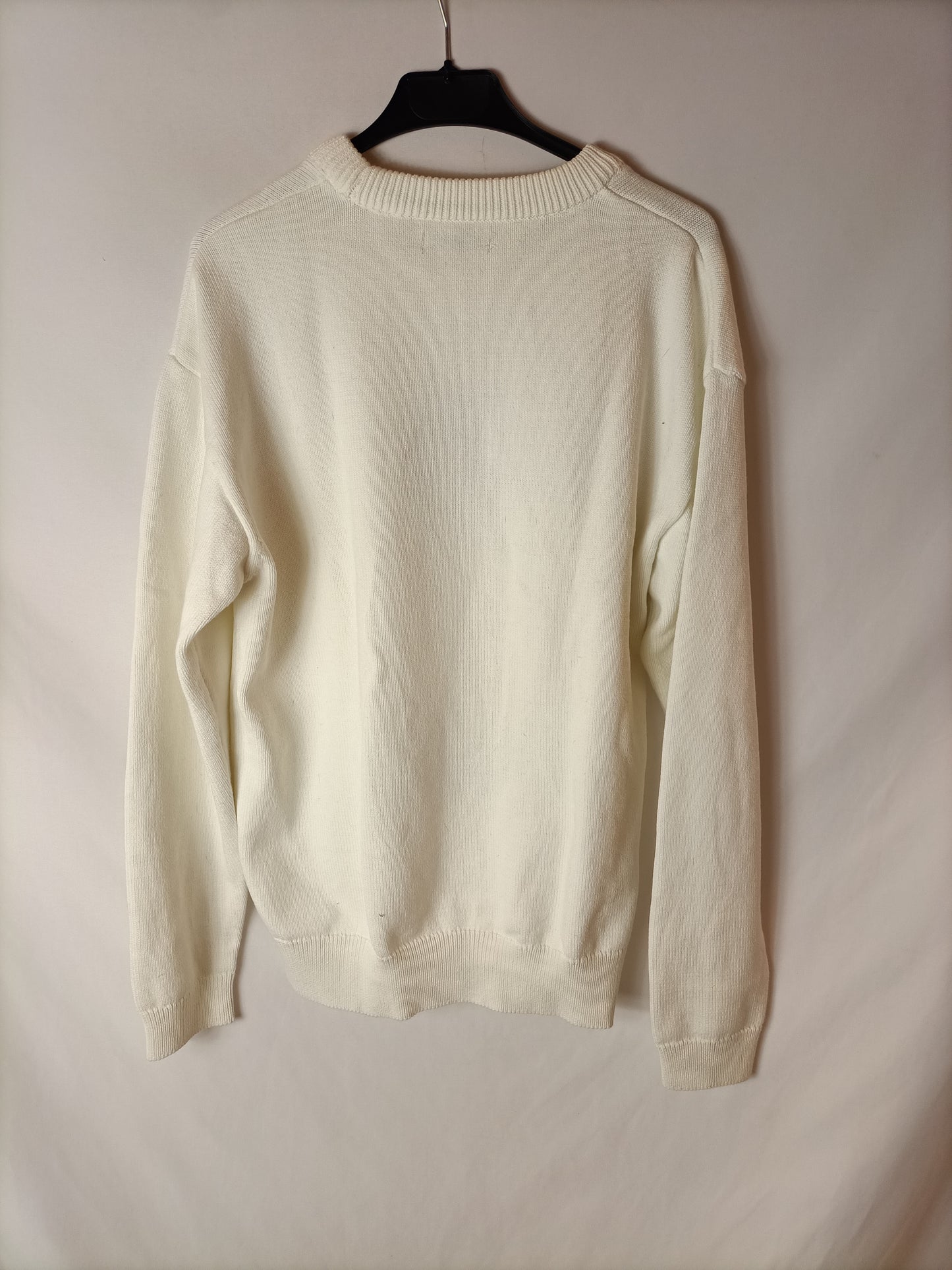 ZARA. Jersey blanco dibujo . T M