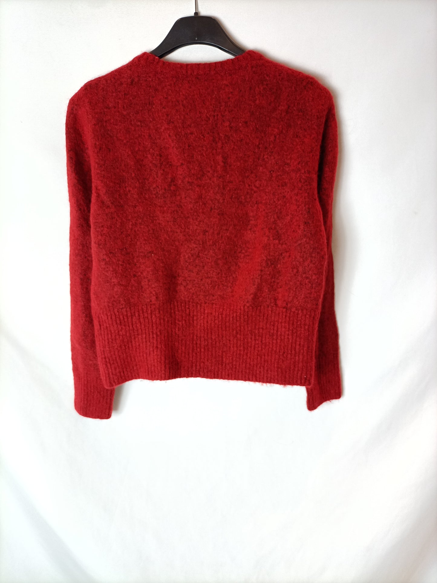 ZARA. Jersey rojo jaspeado T.s