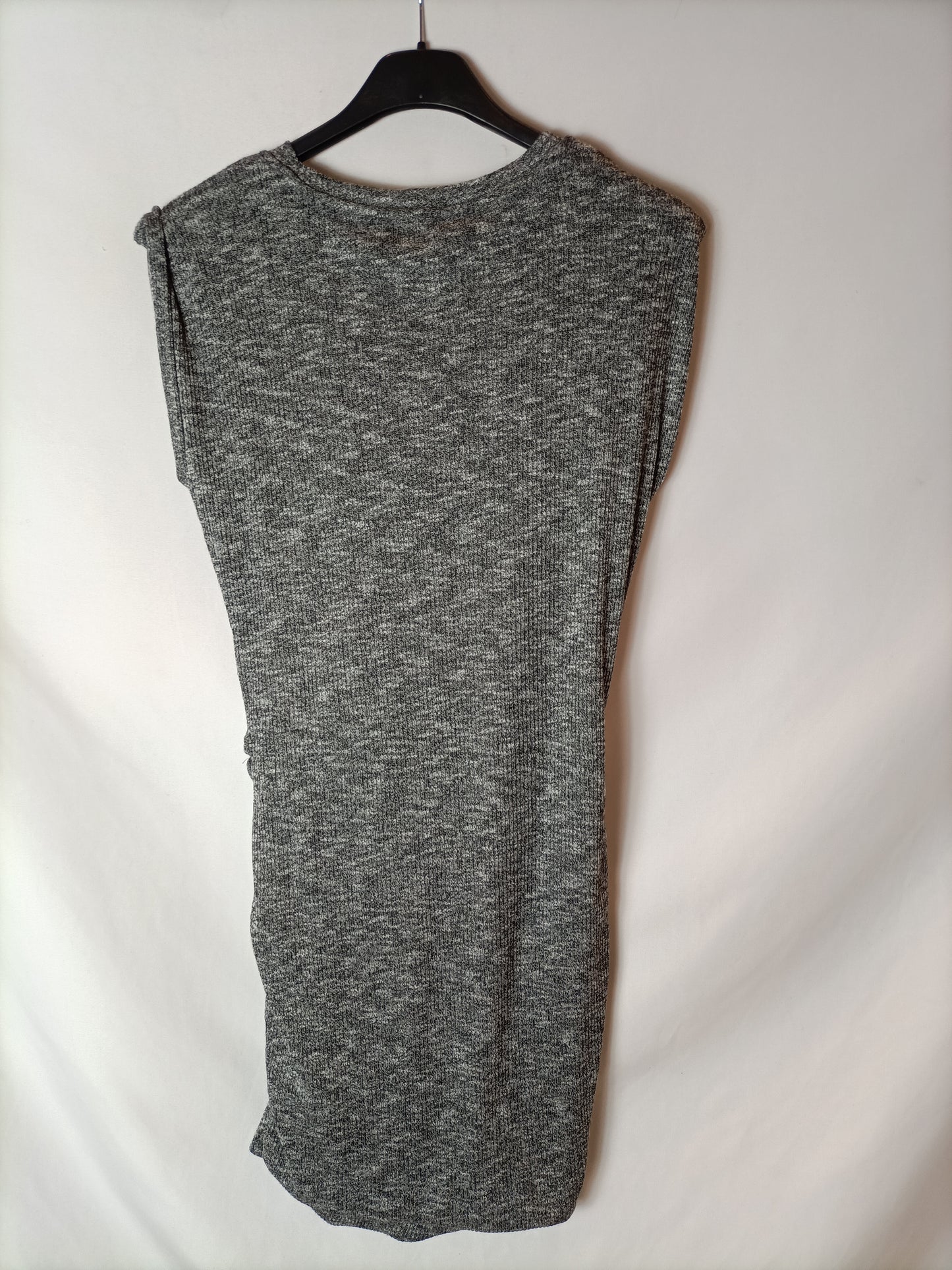 ZARA. Vestido jaspeado fruncido T.s