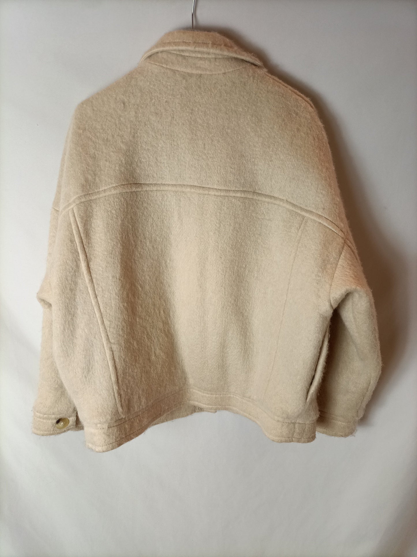 MANGO. Chaqueta textura beige T.xs(s)