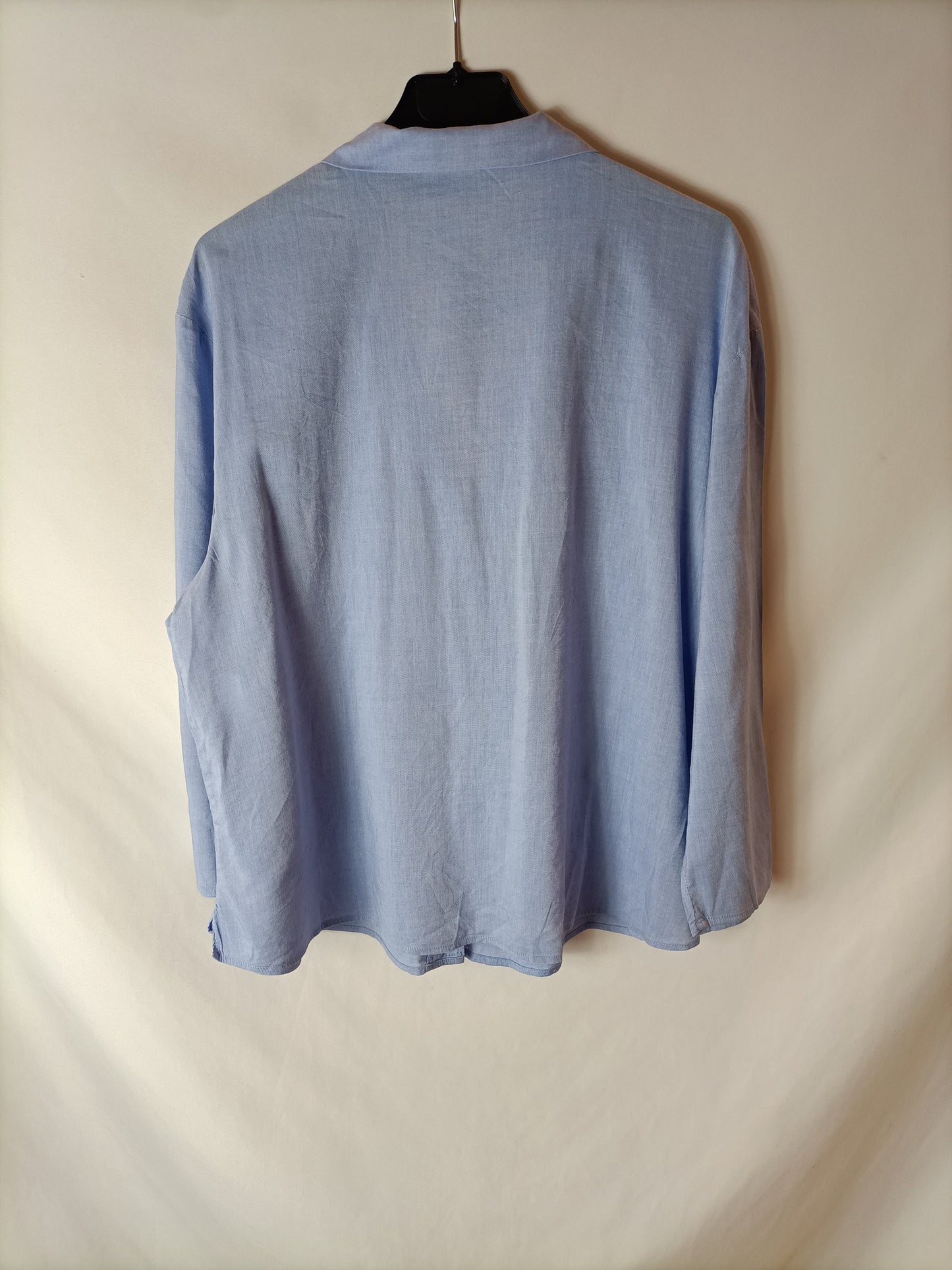 ESEOESE. Blusa azul fluida T.u(m)