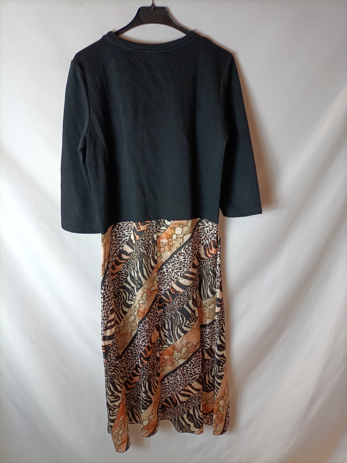 ZARA. Vestido midi doble textura T.s