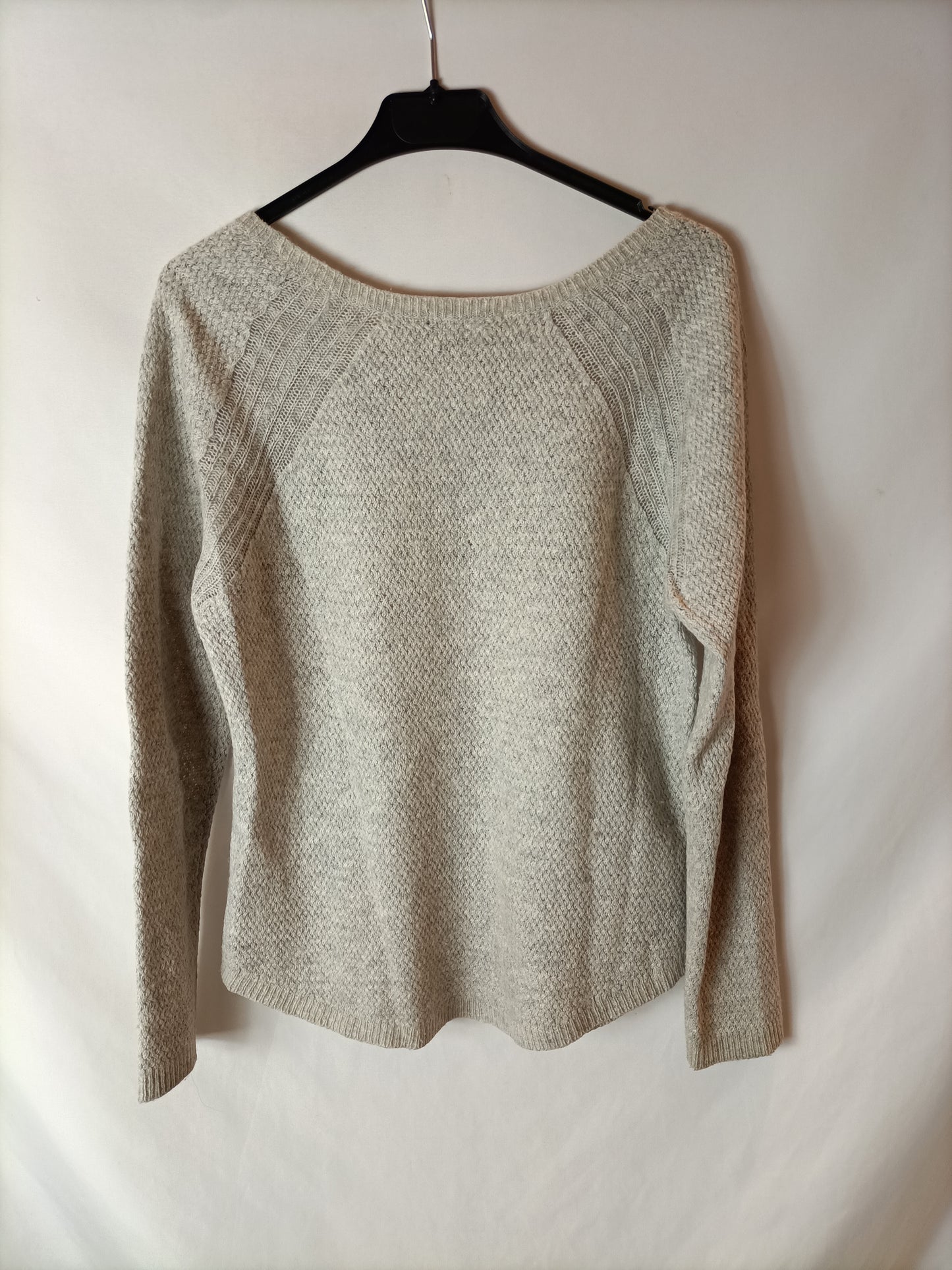 ZARA. Jersey gris claro. T M