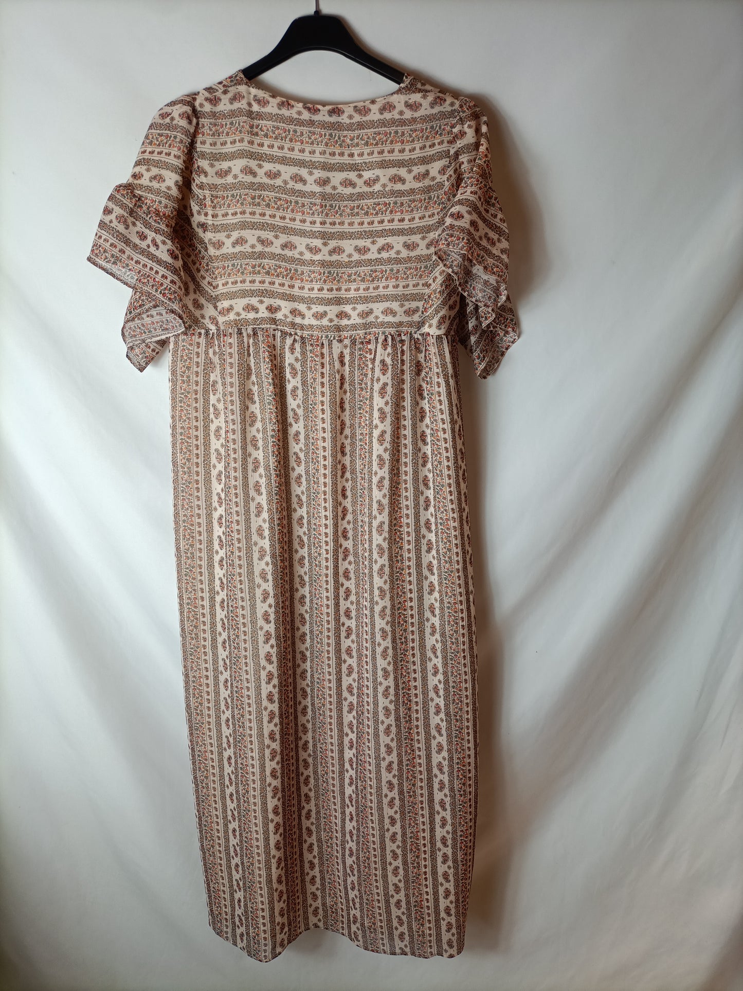 INTROPIA. Vestido largo flores T.s