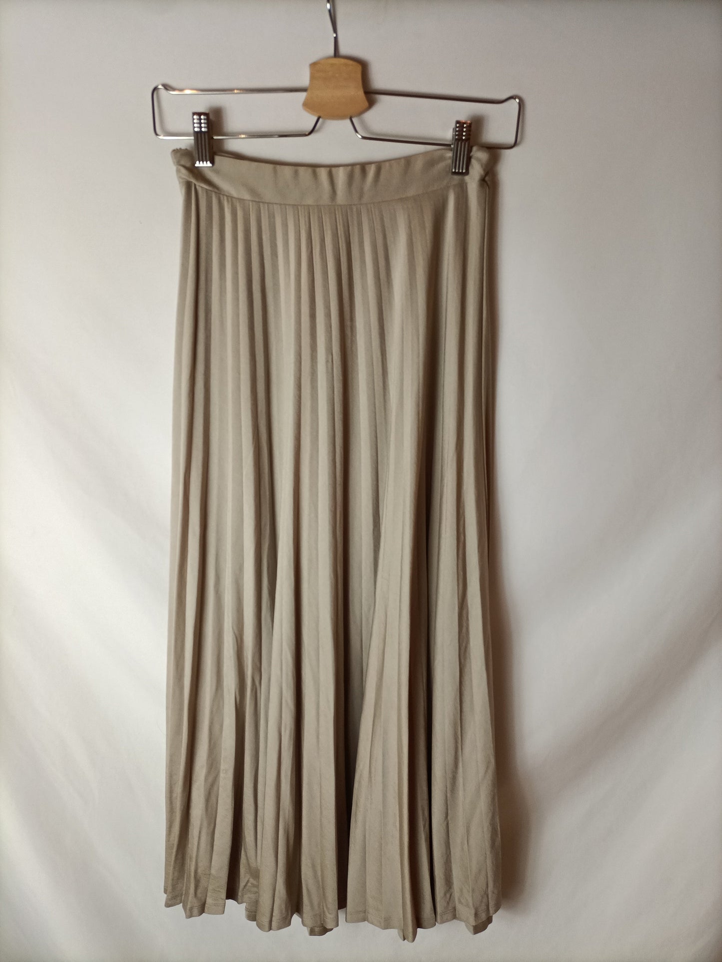 MASSIMO DUTTI. Falda midi plisada T.xs