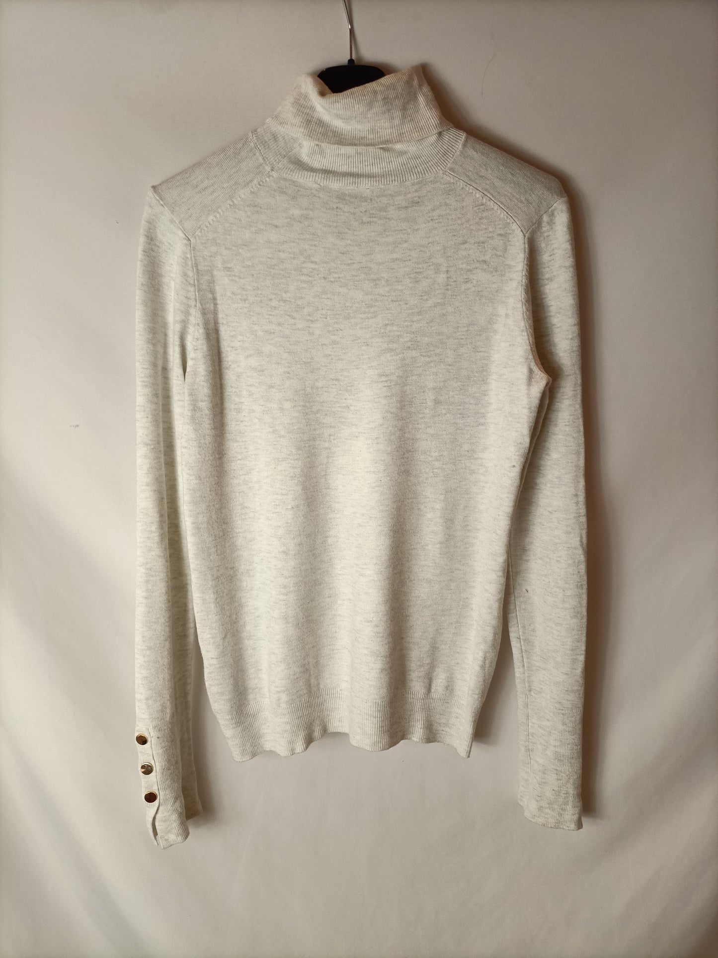 ZARA. Light grey heather turtleneck sweater. TM (tara)