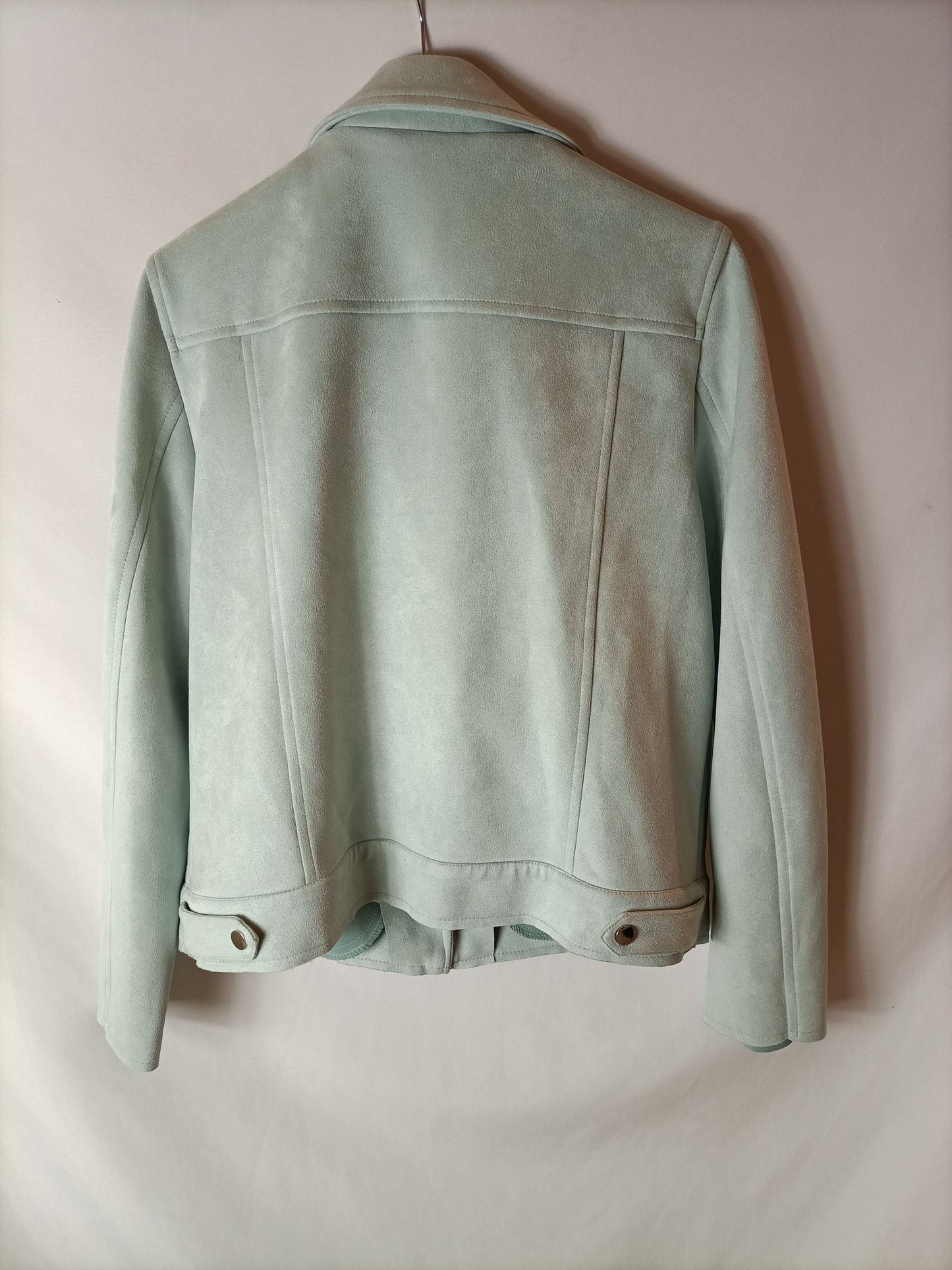 SOUTHER COTTON. Chaqueta efecto piel azul claro. T S