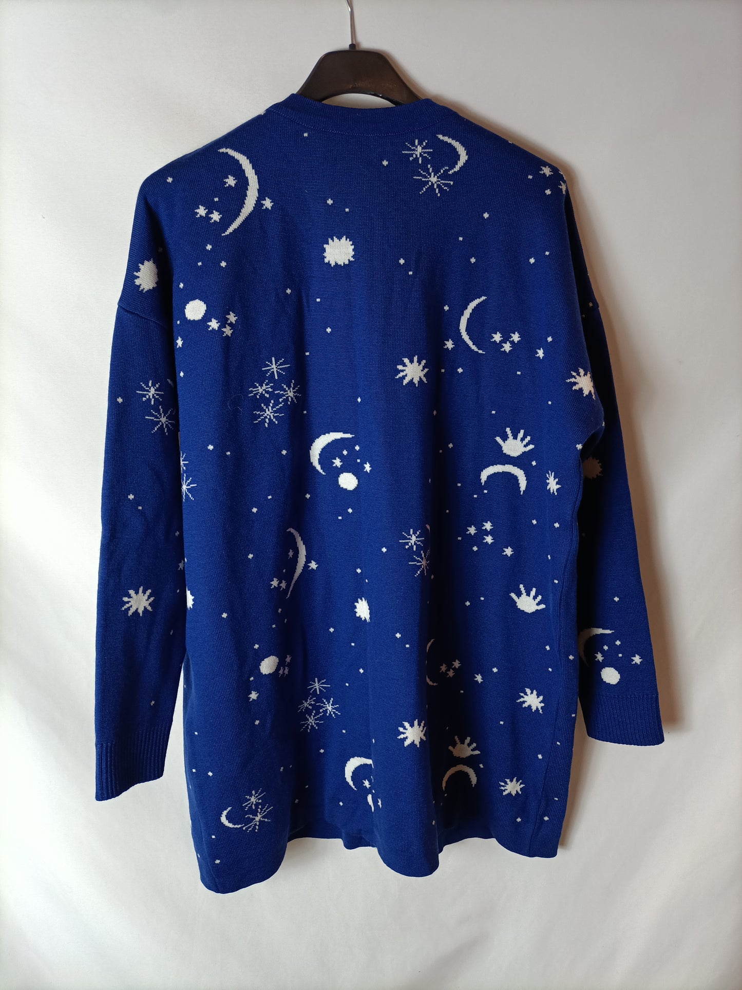 CHRYSALIS. Blue printed cardigan (s/m)