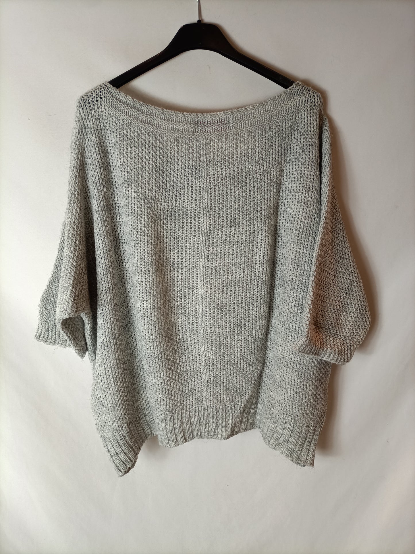 WHITE&ONE. Jersey gris jaspeado T.u(s/m)