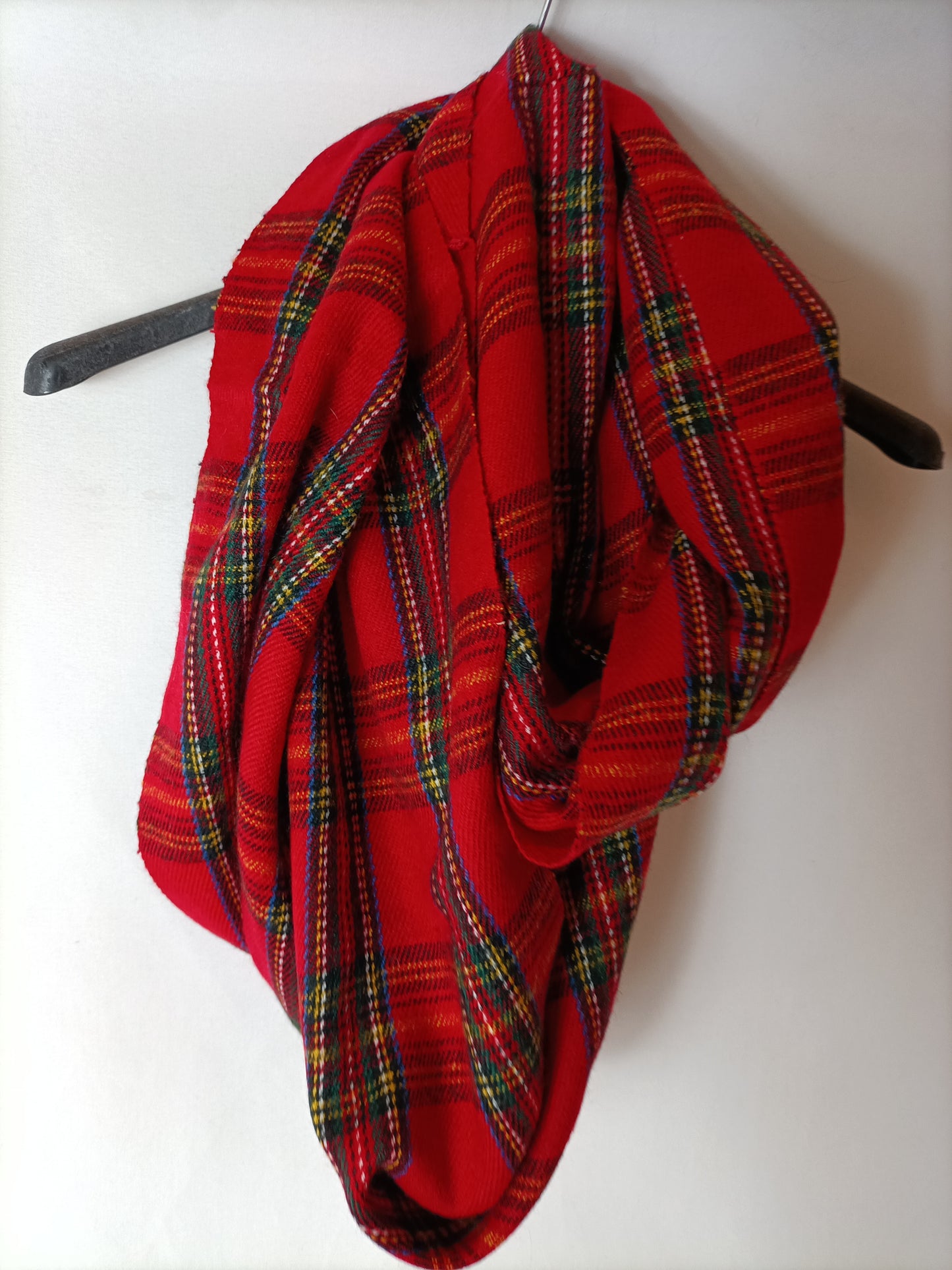 BLANCO.Bufanda cuadros escoceses