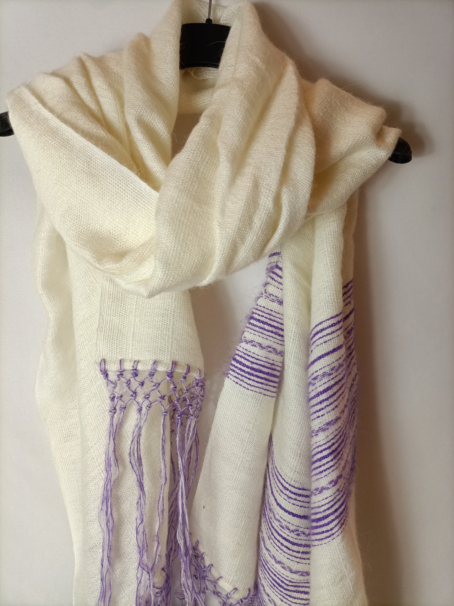 OTHERS. Raw beige scarf