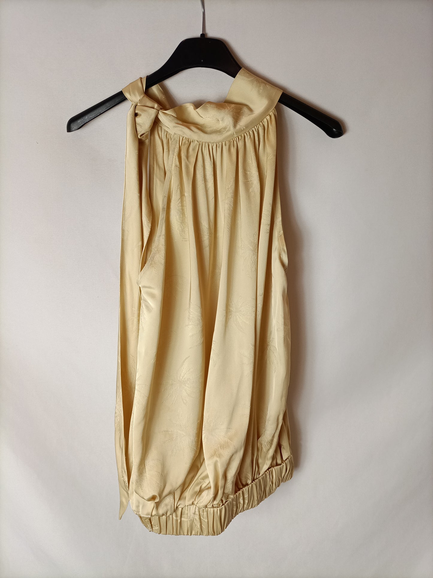 SILVIA TCHERASSI. Top crema lazada T.xs