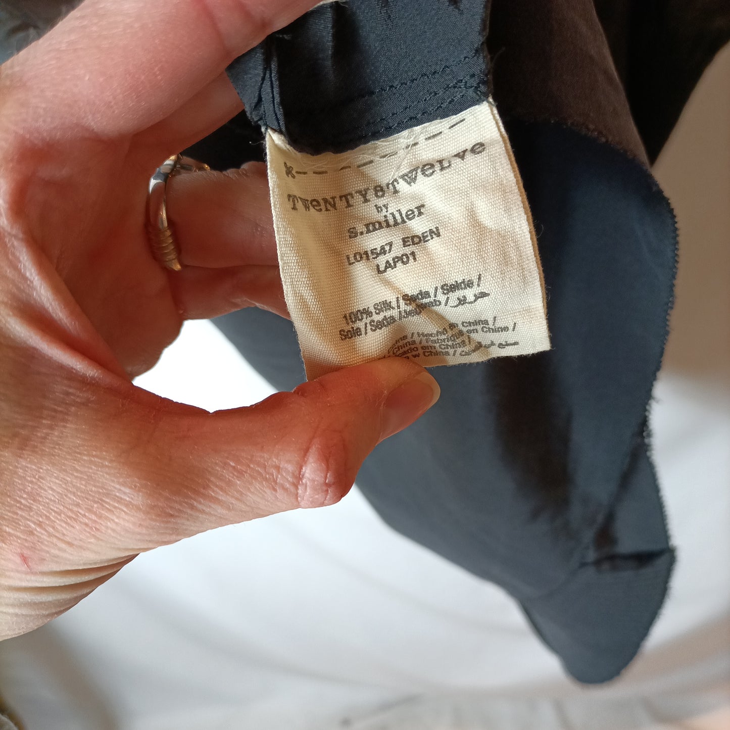 TWENTY8TWELVE. Black silk dress with bow Tm