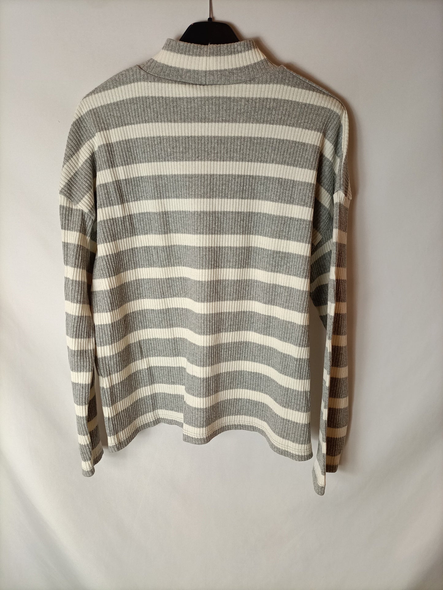 STRADIVARIUS. Striped ribbed sweater. T.S.
