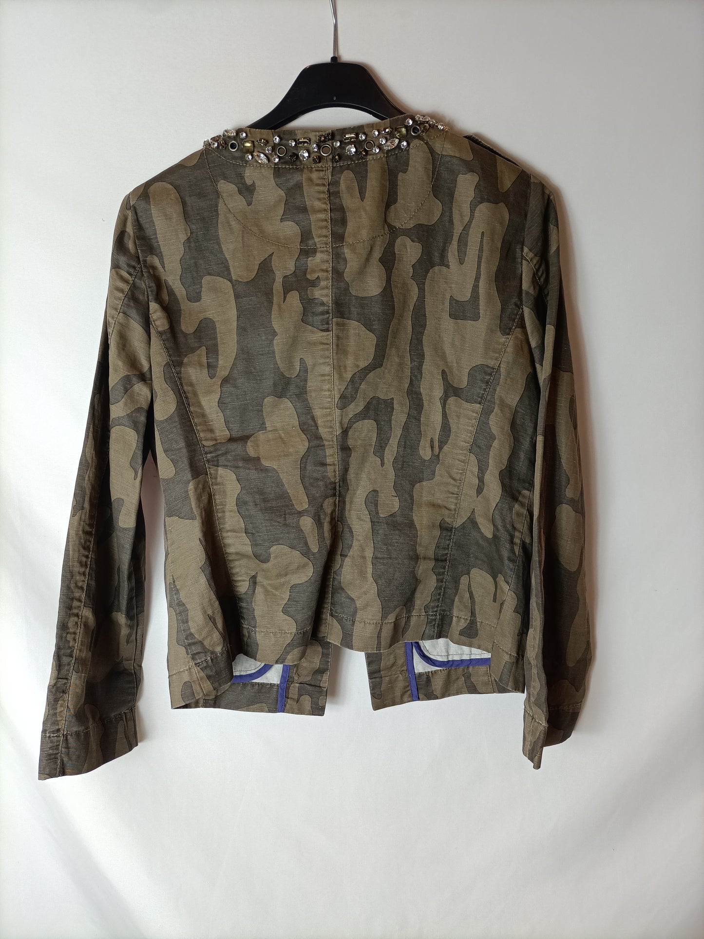 ESCADA SPORT. Beaded camouflage jacket size 34