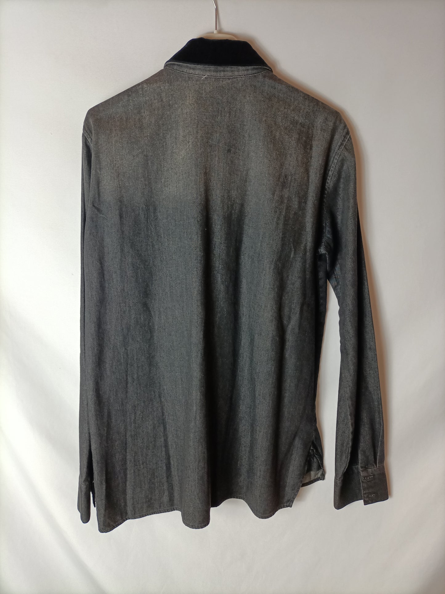 MAJE. Grey denim Ts shirt