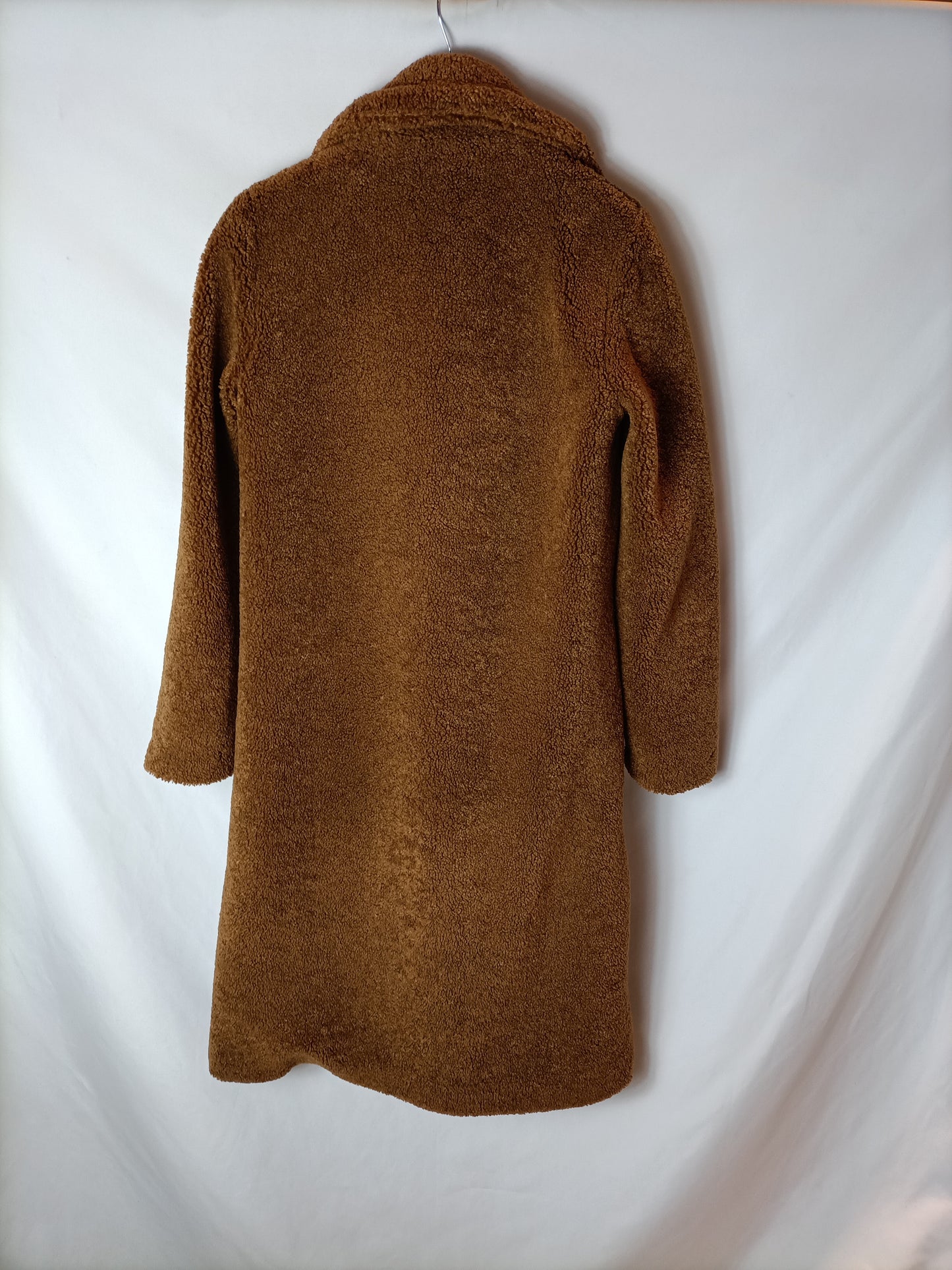 ZARA. abrigo camel borrego T.m