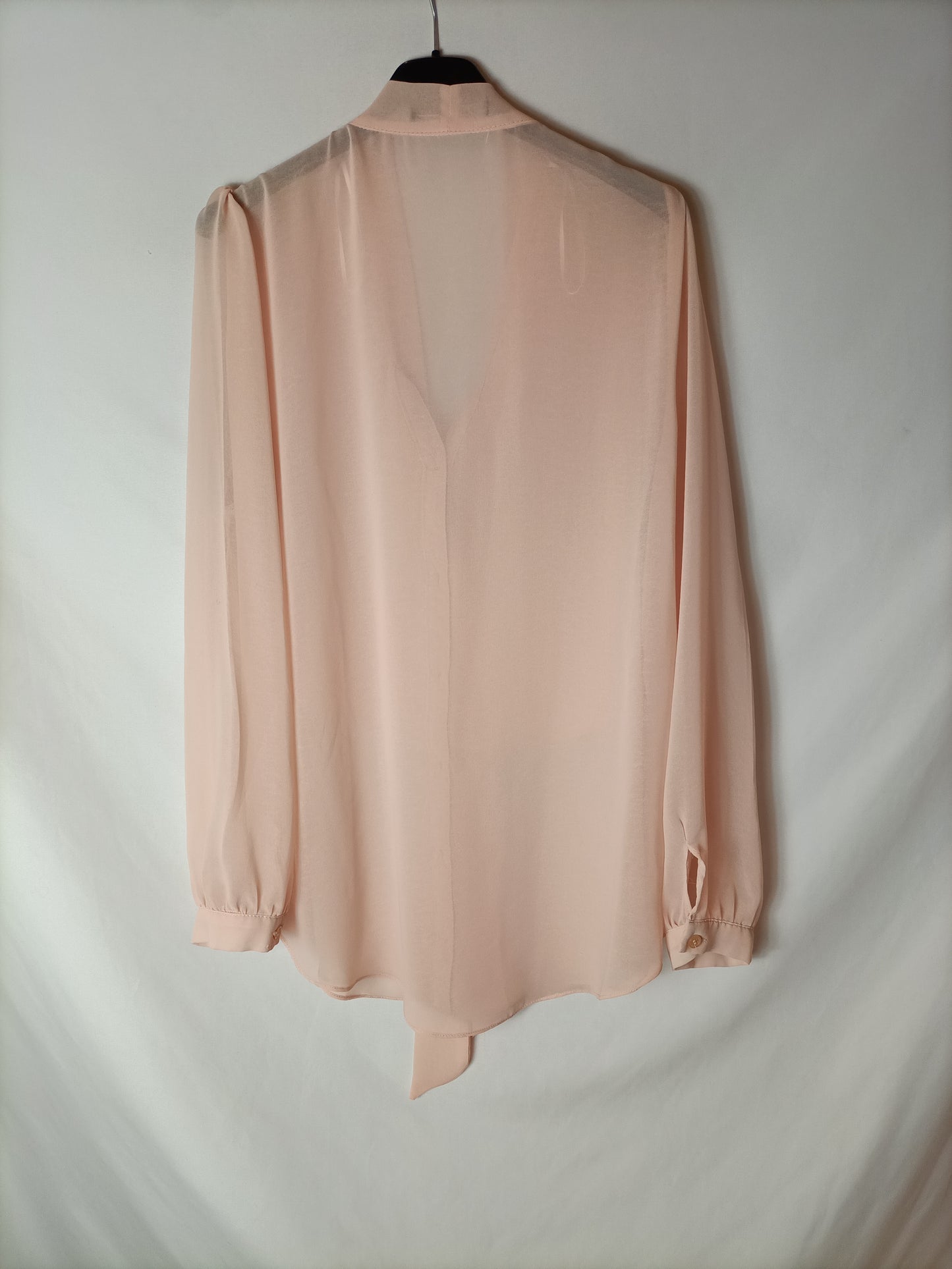 PRIMARK. Blusa rosa semitransparente. T 40