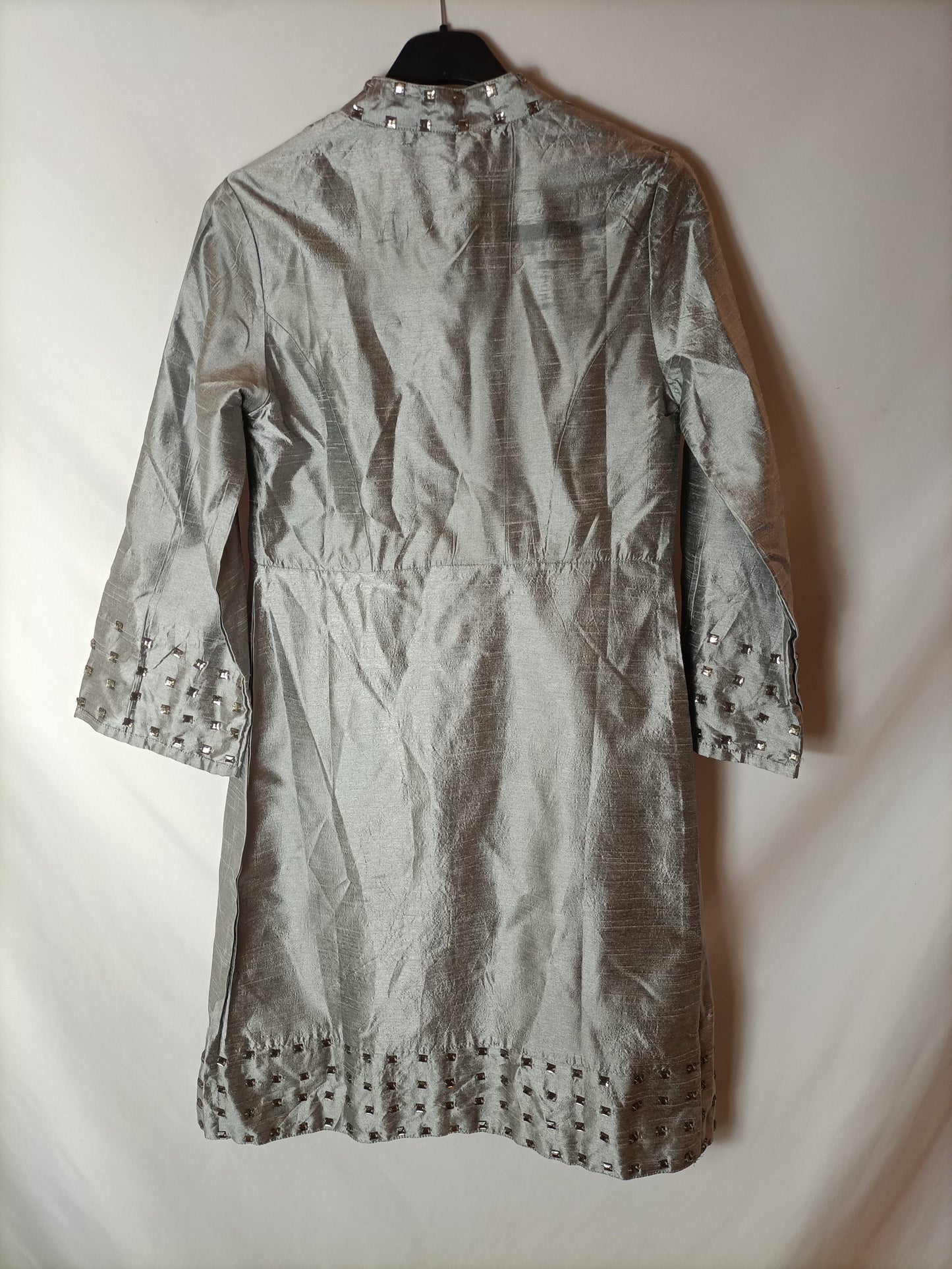 ALMATRICHI. Grey beaded jacket, size 36