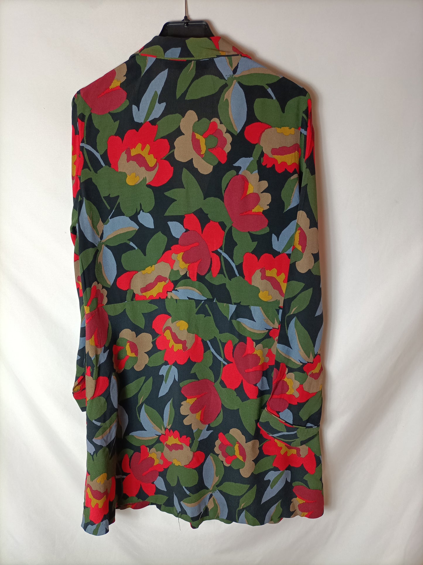 ZARA. Vestido estampado camisero. T M