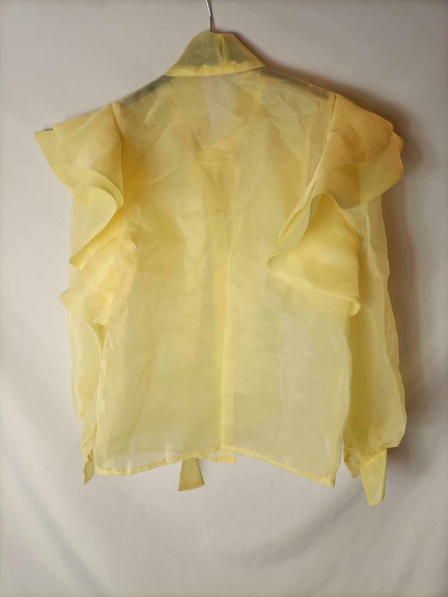 MIBOLSODORO. Blusa amarrilla volantes T.u(s/m)