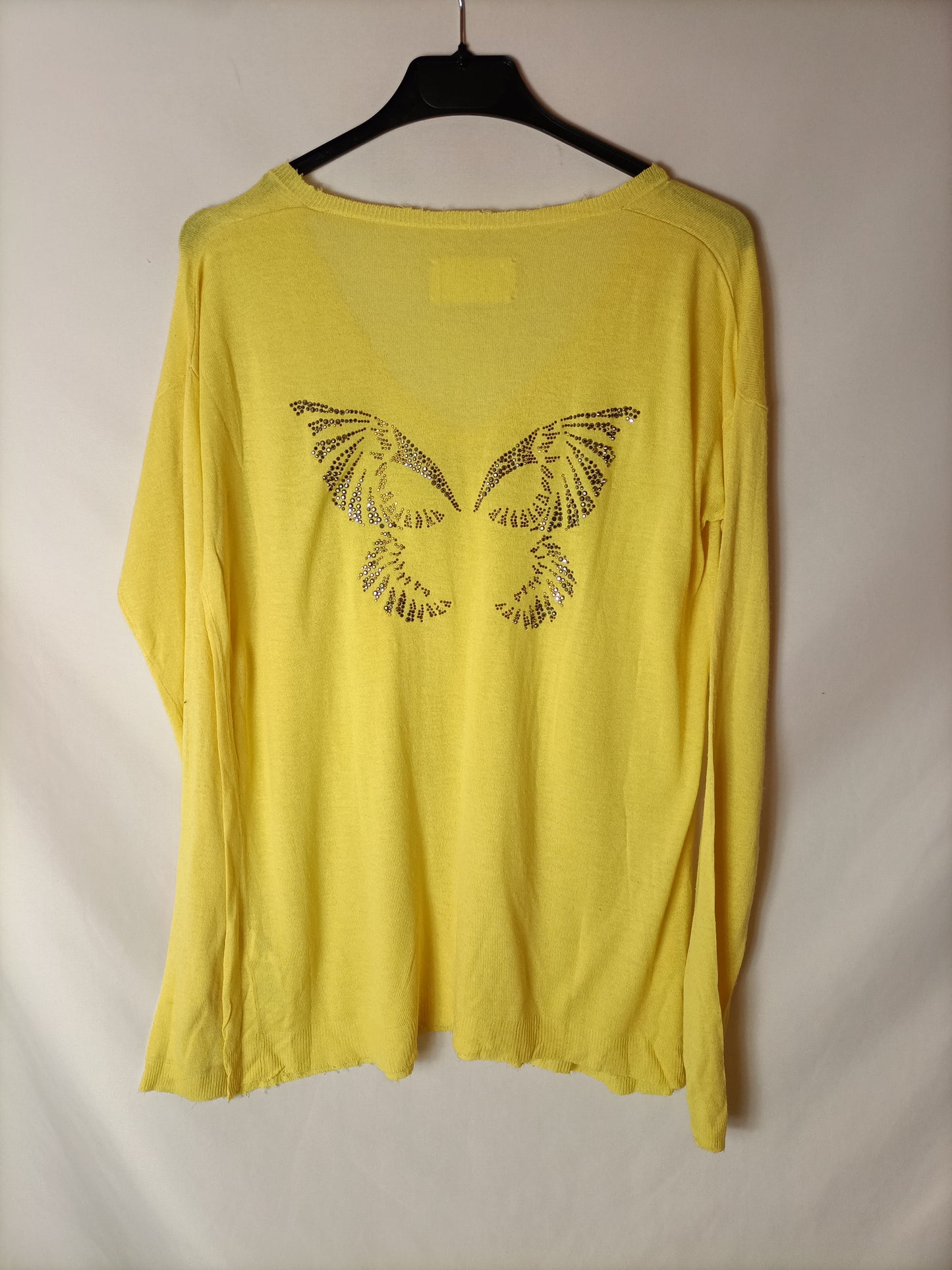 ZADIG&VOLTAIRE. Fine yellow sweater with back detail. T.S.