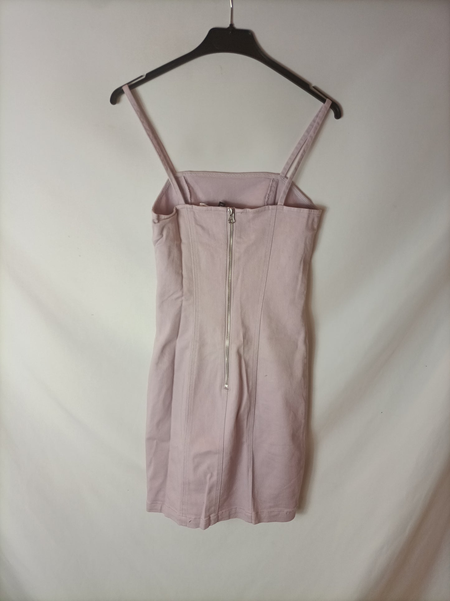 H&M. Vestido denim lila T.36
