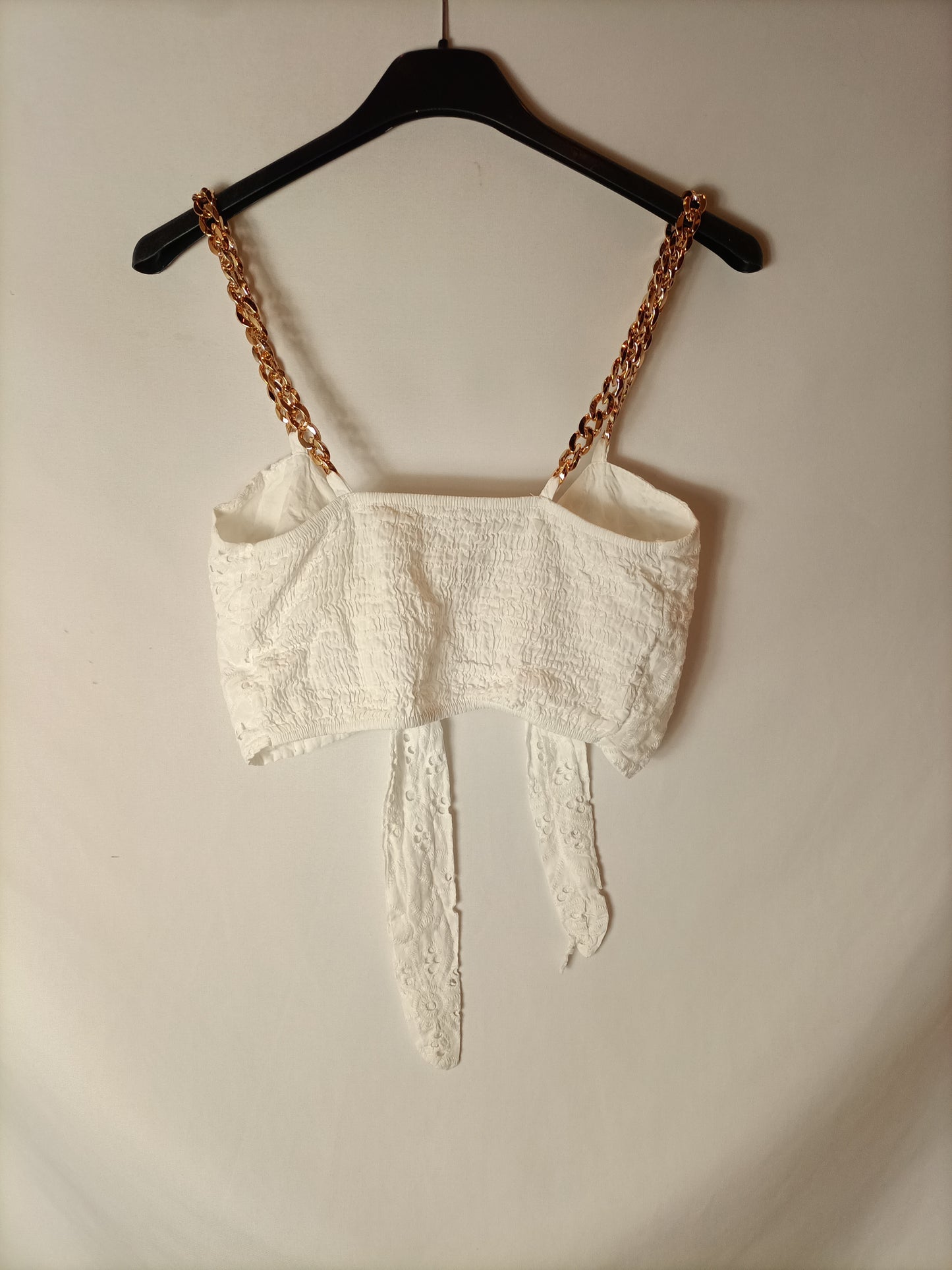 OTRAS. Croptop banco troquelado T.u(s/m)