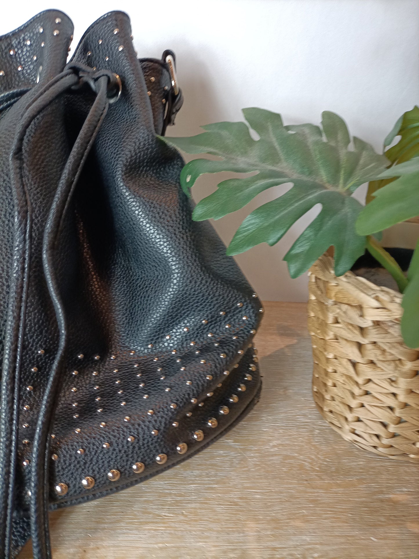 SHANA. Black studded bag