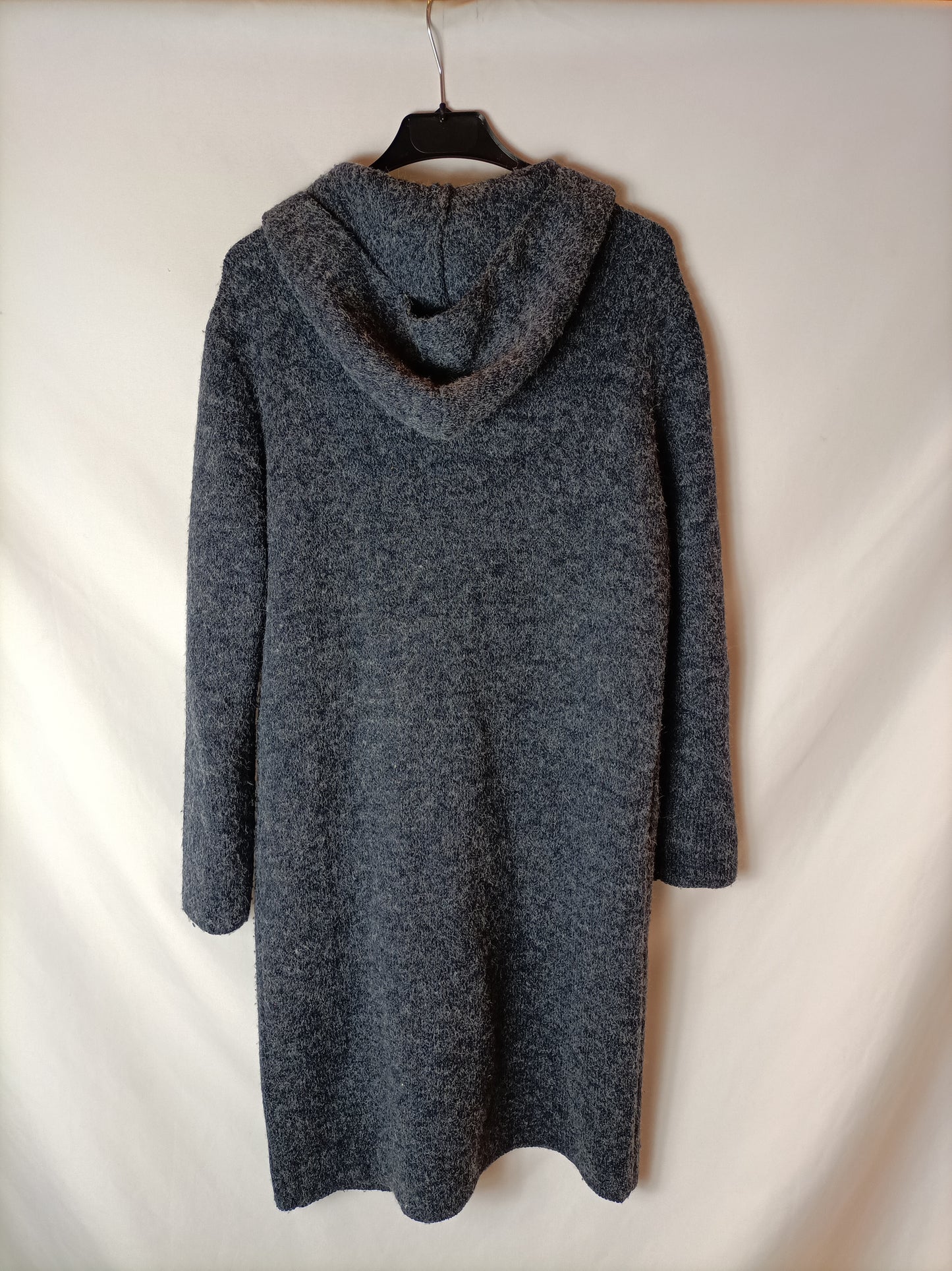 STRADIVARIUS.Cárdigan jaspeado azul T.u(s/m)