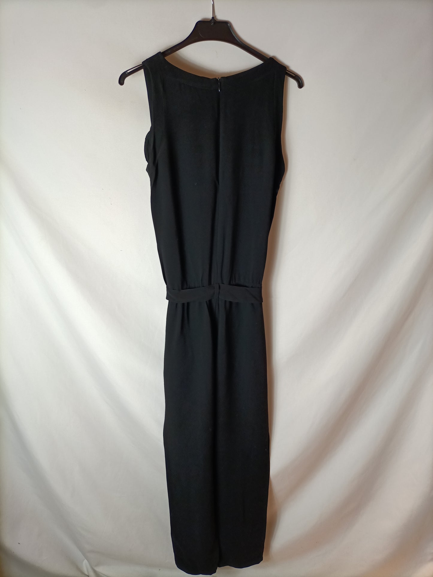 MASSIMO DUTTI. Mono negro fluido T.40