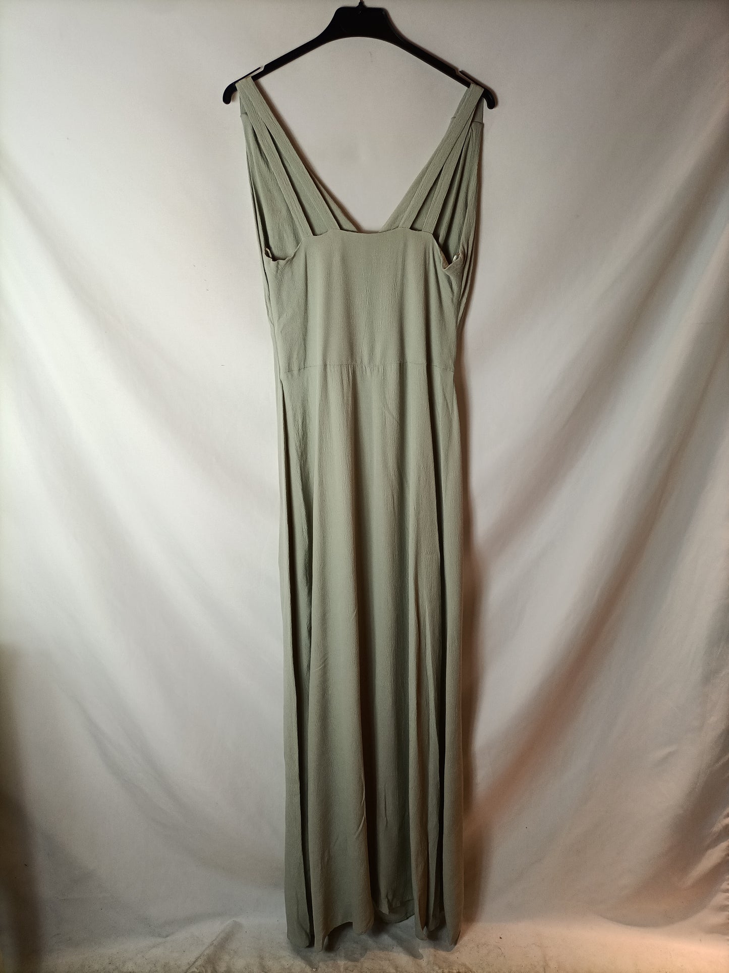 INTROPIA. Vestido largo verde T.40(m)