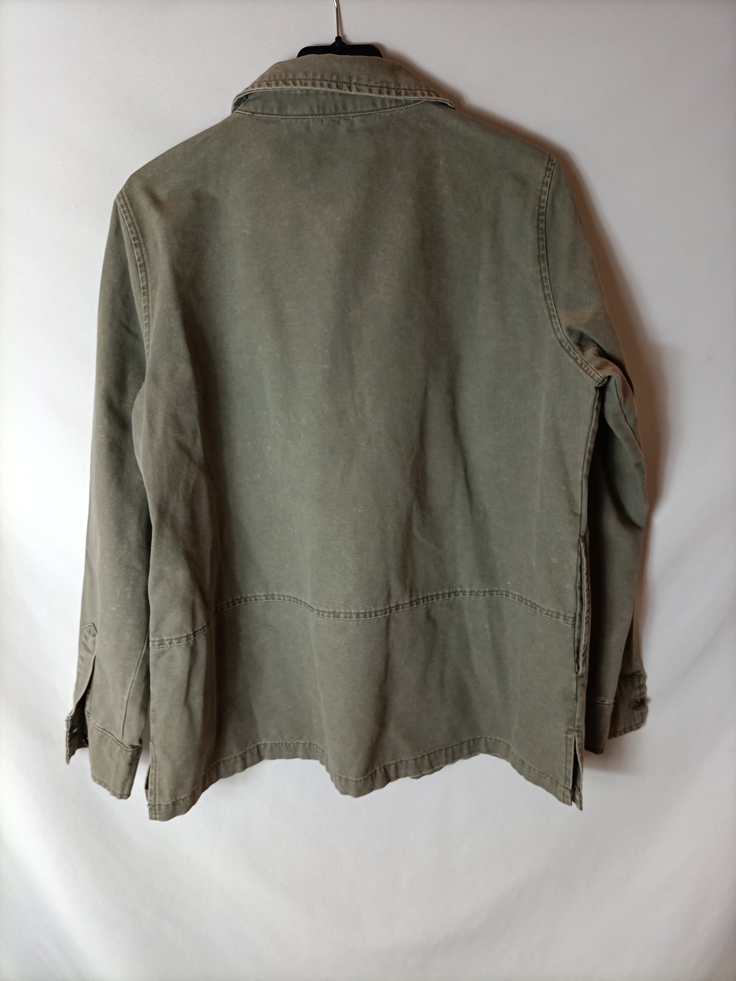 ZARA. Chaqueta verde efecto desteñido T.m