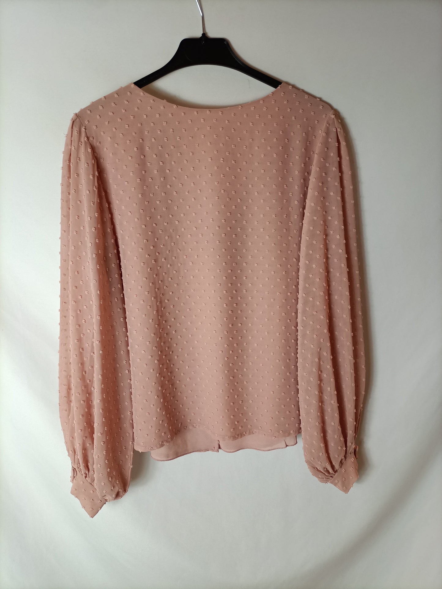 BIMANI. Blusa rosa plumeti T.m