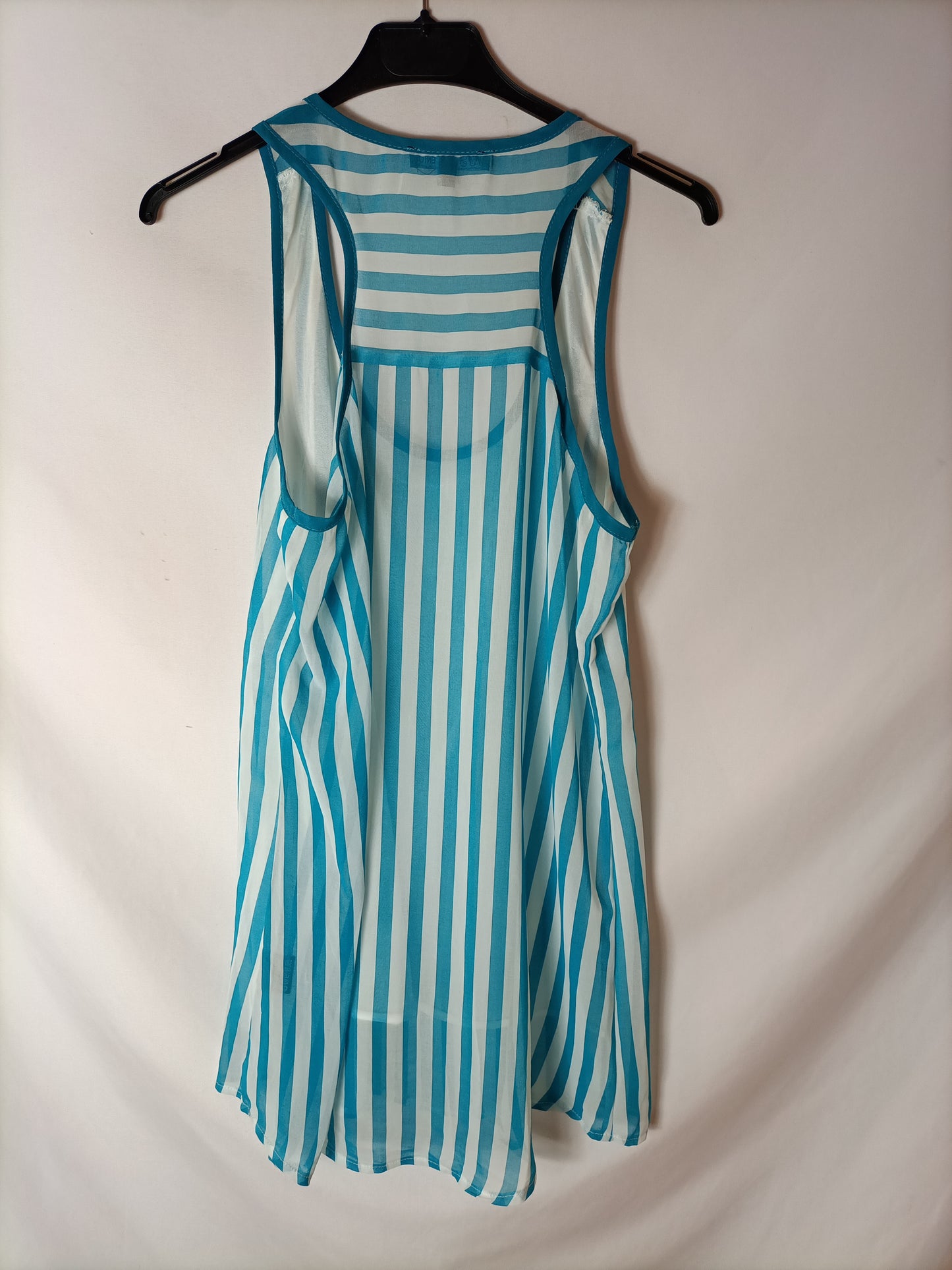 MILENIUM. Semi-sheer striped top Tl