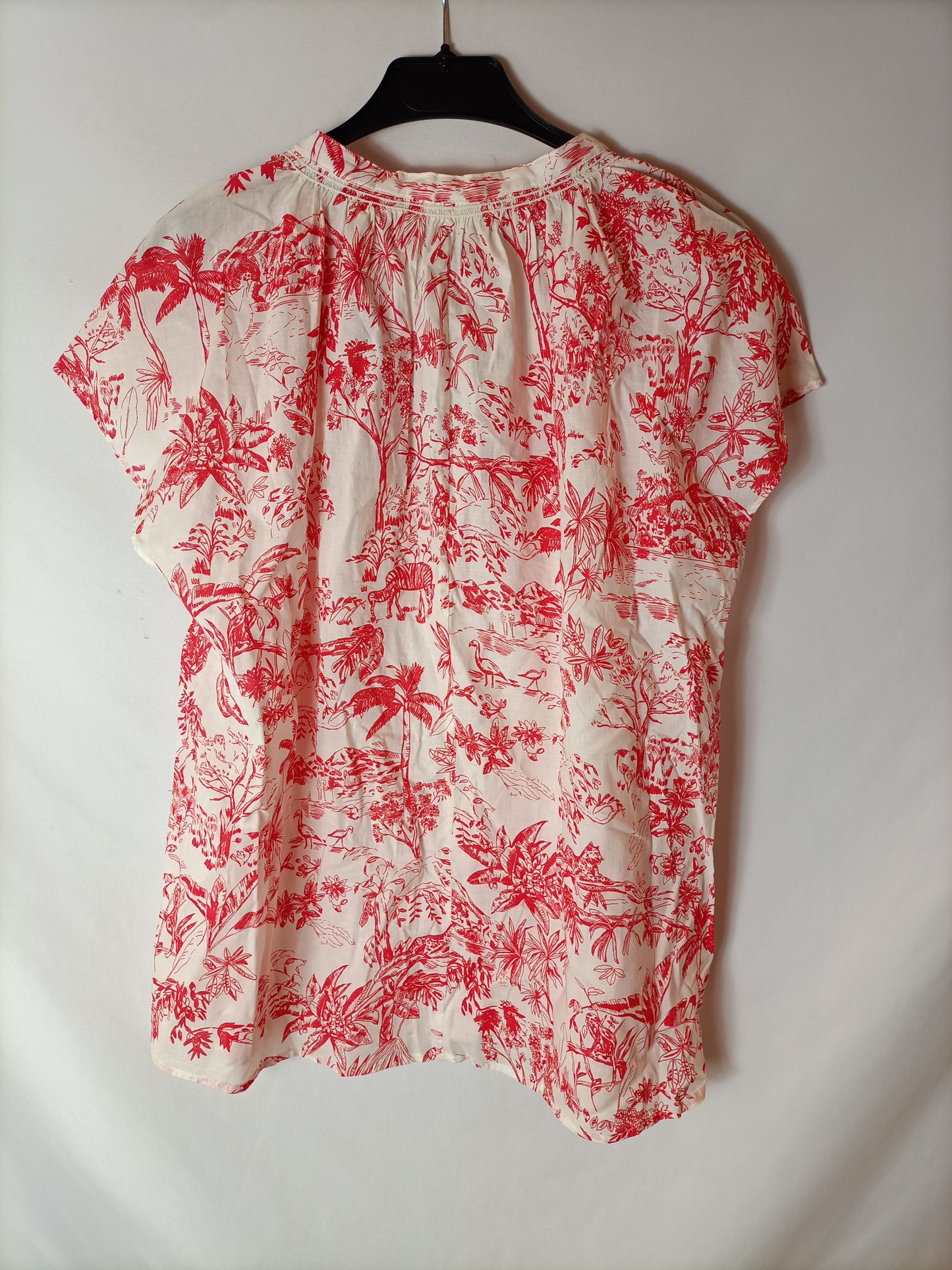 H&M. Blusa blanca flores T.u(L)