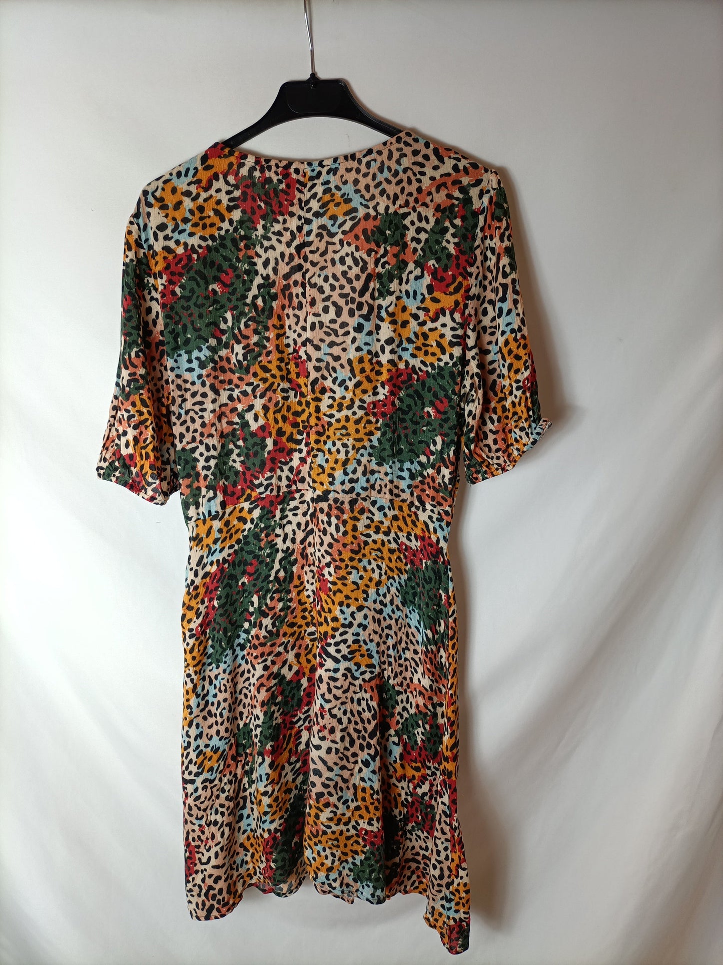 PULL&BEAR. Vestido animal print T.l
