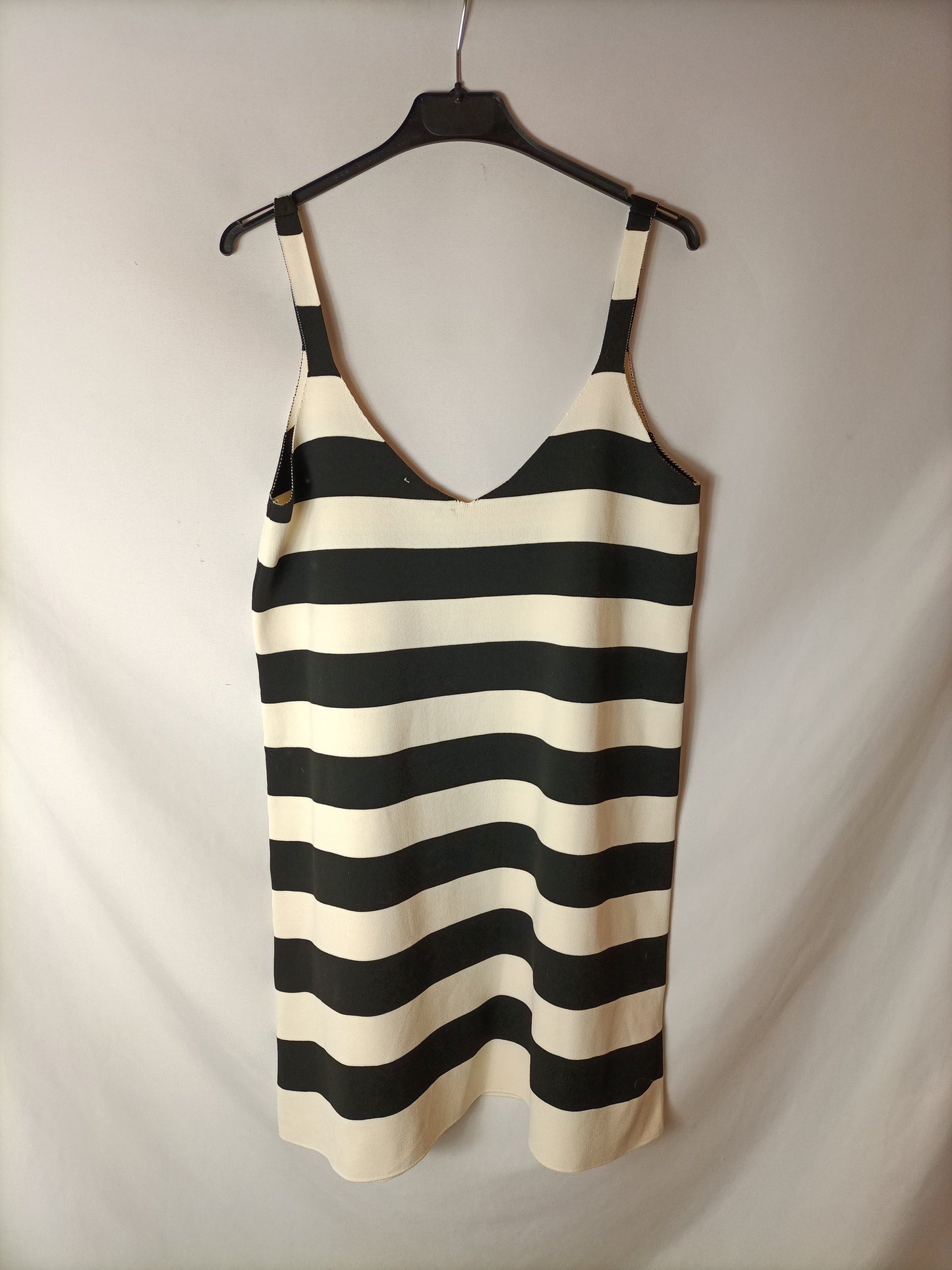 ZARA. Vestido corto rayas T.l