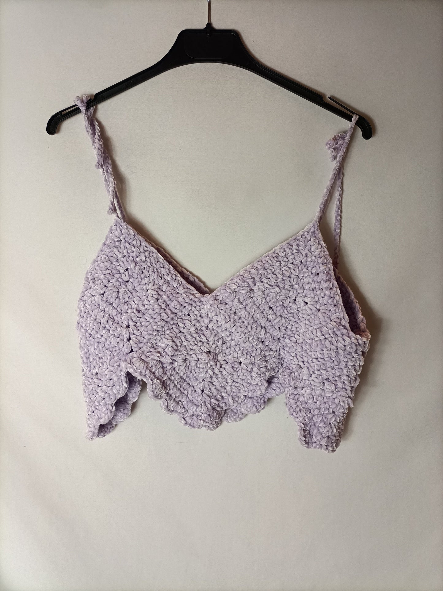OTRAS. Top croché lila T.u(s)