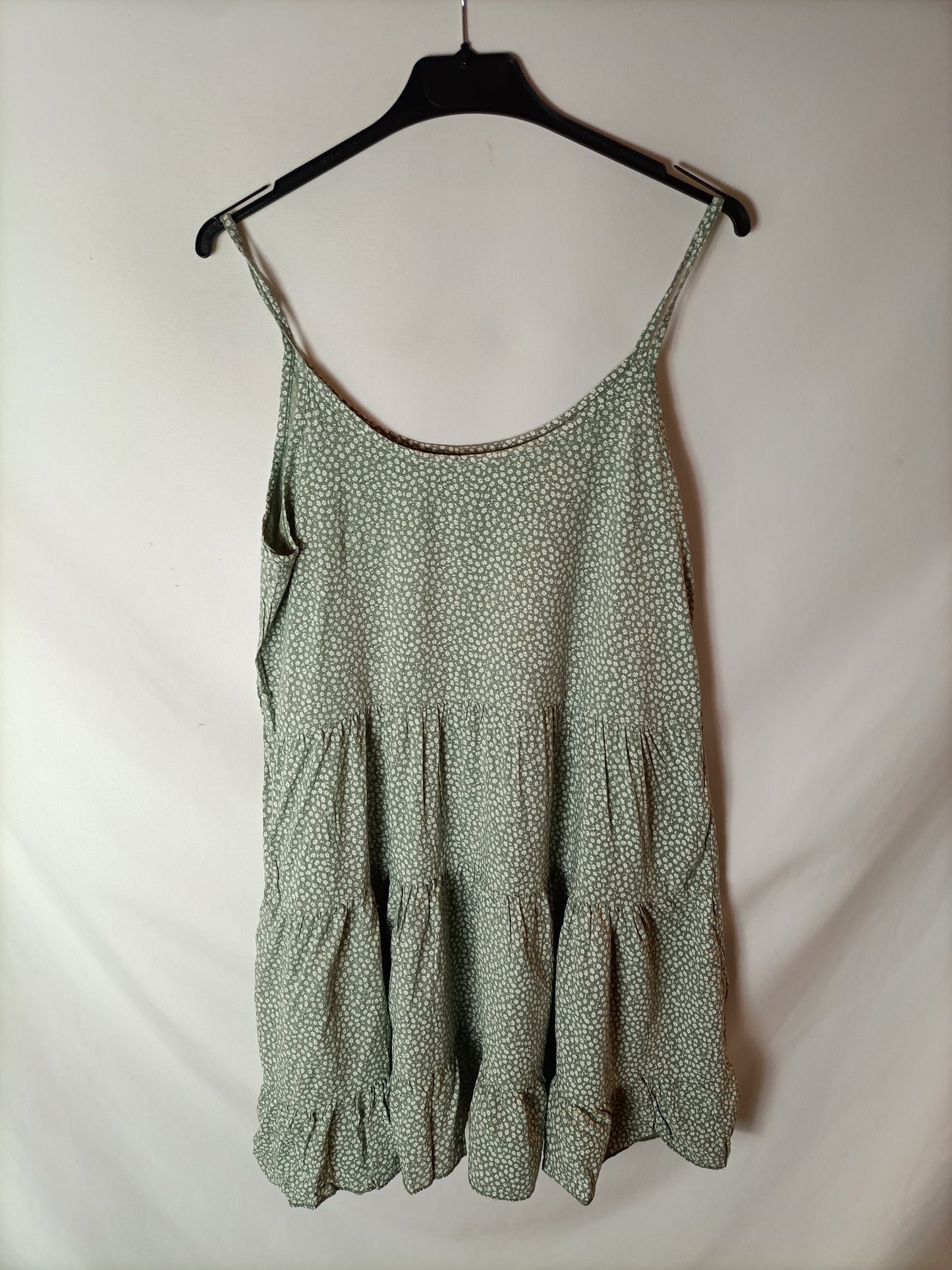 OTRAS. Vestido verde florecitas T.u(s)