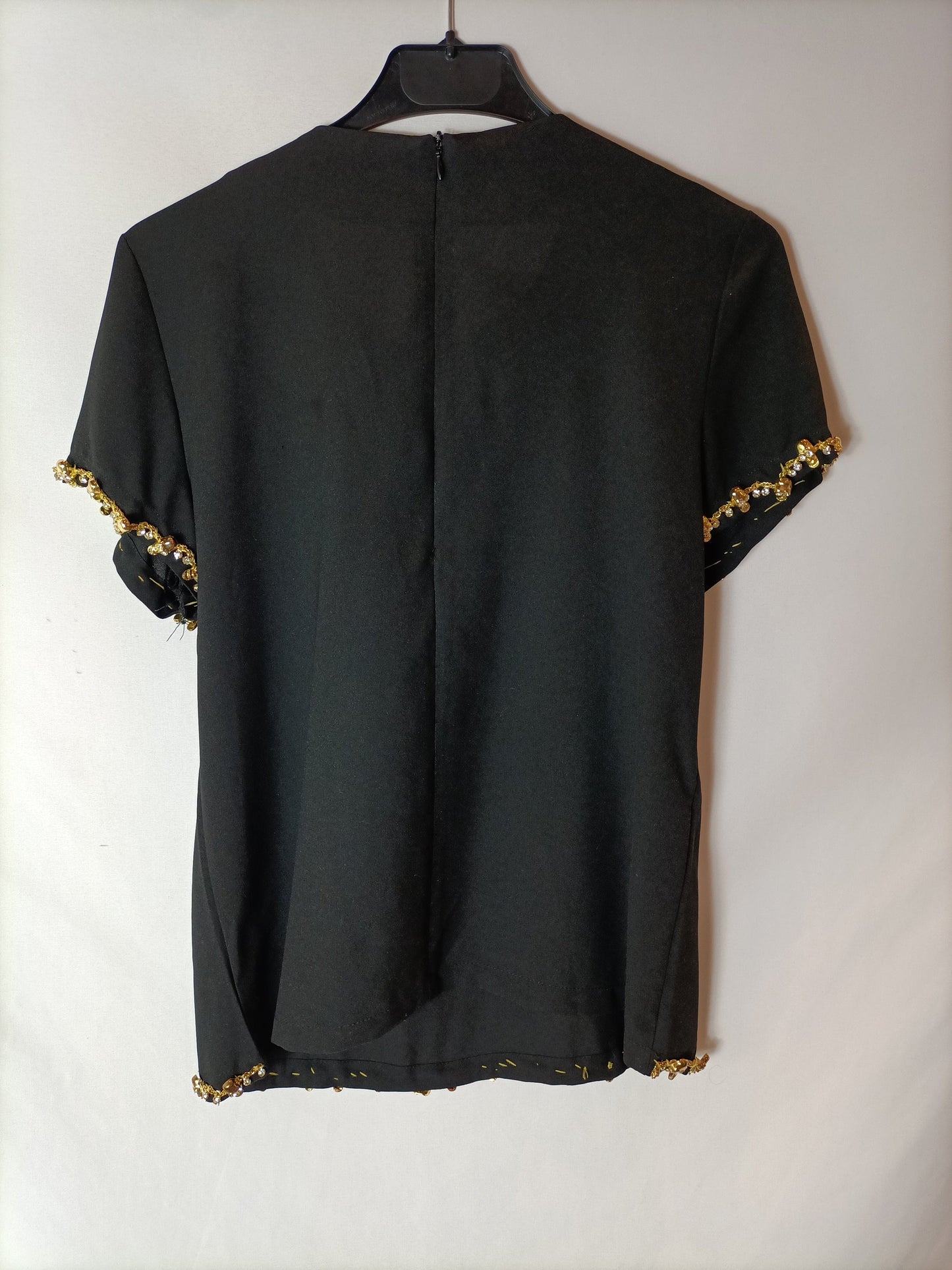 EYEDOLL. Top negro pedrería calaveras. T 40