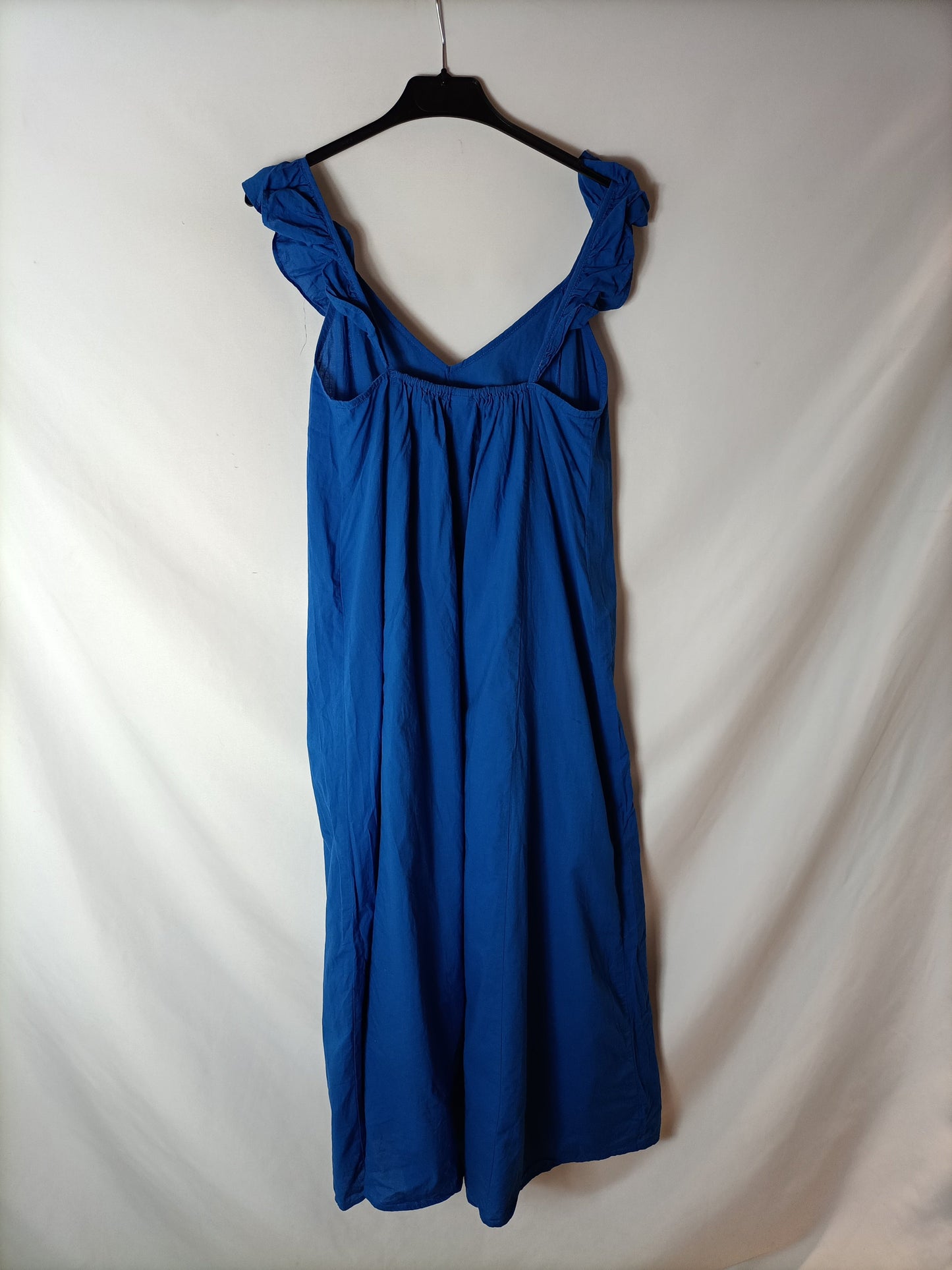 H&M. Vestido midi azul eléctrico. T XS