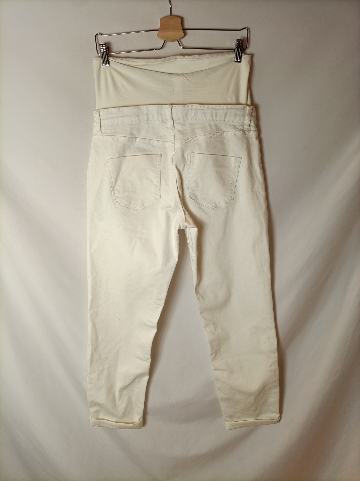 KIABI. Pantalón blanco premamá. T 38
