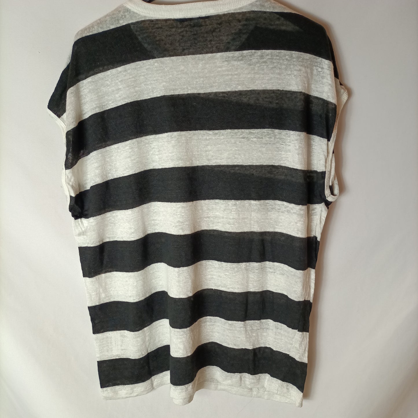 SCALPERS. Camiseta lino rayas. T M