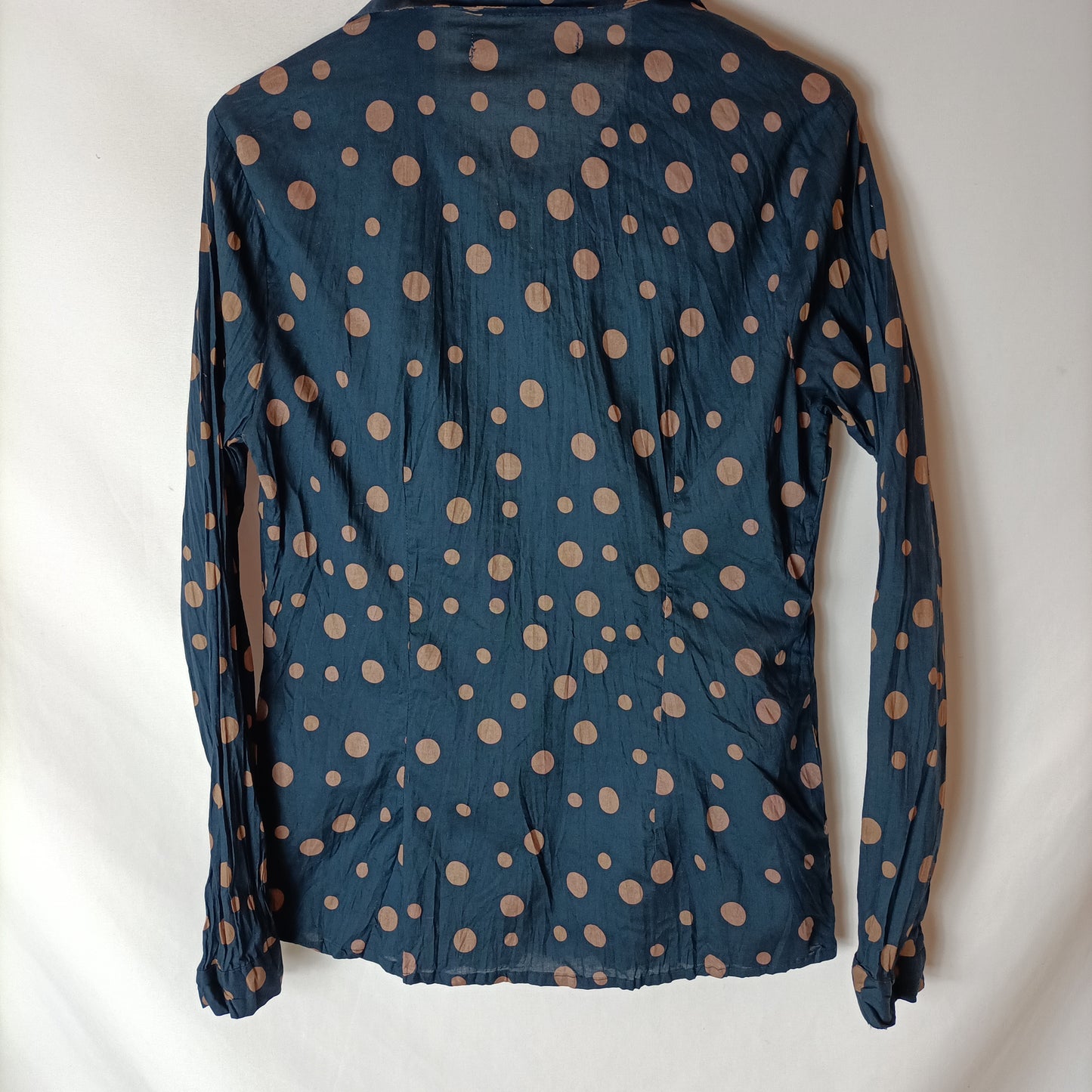 NICE THING. Blusa azul lunares T.36